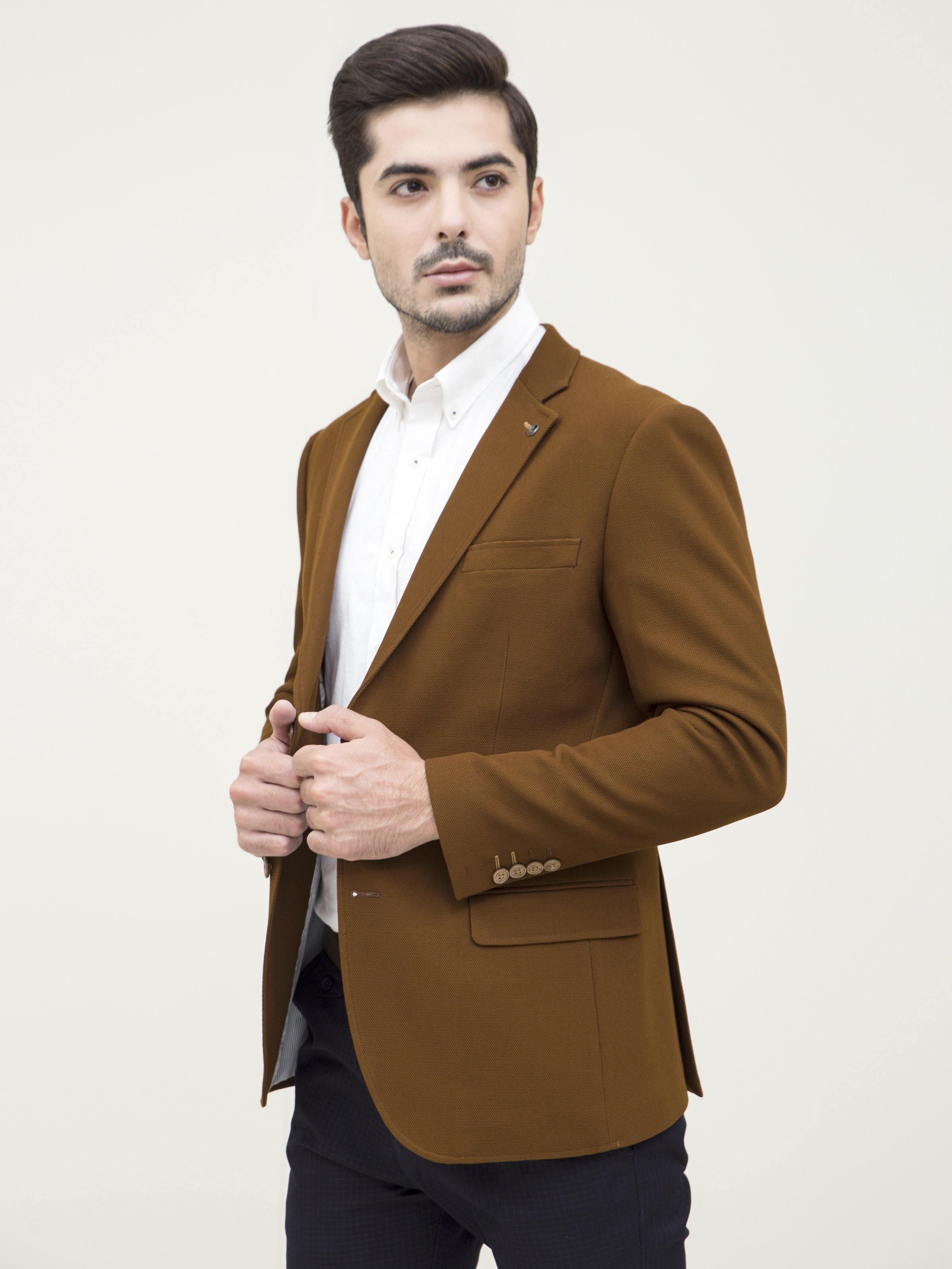 CASUAL COAT SLIM FIT CAMEL at Charcoal Clothing