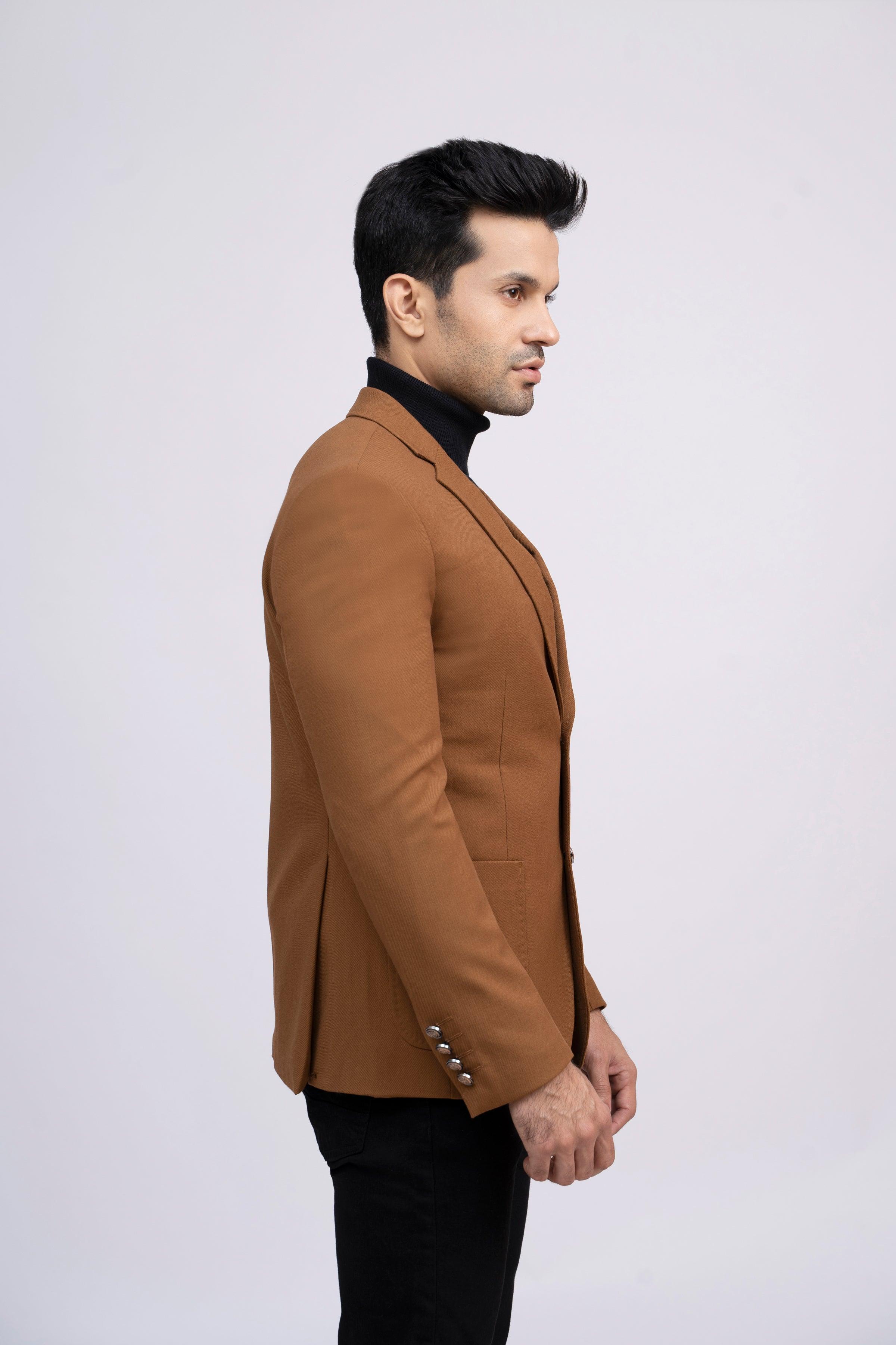 CASUAL COAT SLIM FIT CAMEL at Charcoal Clothing