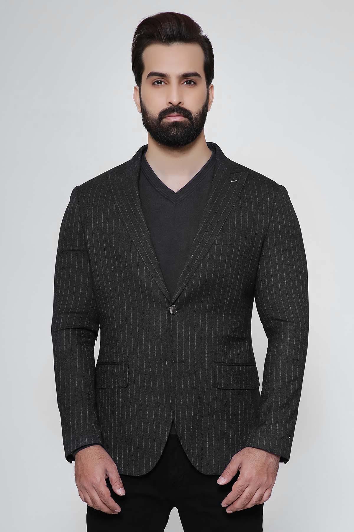 CASUAL COAT SLIM FIT CHARCOAL at Charcoal Clothing