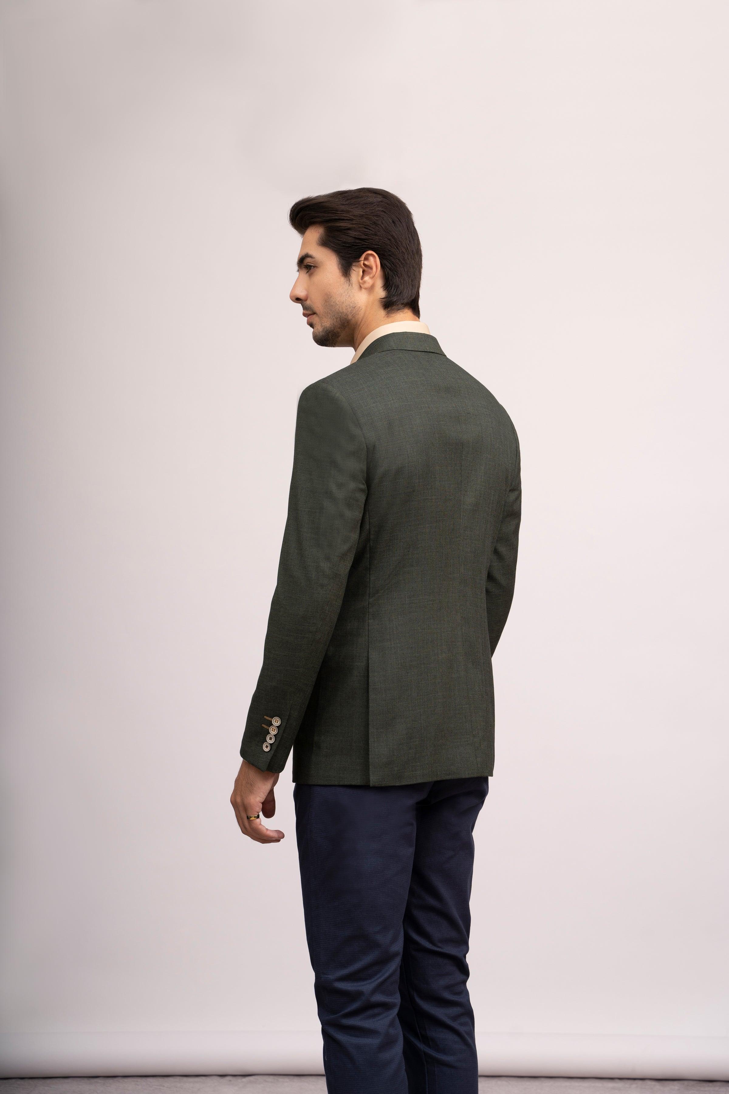 CASUAL COAT SLIM FIT GREEN at Charcoal Clothing