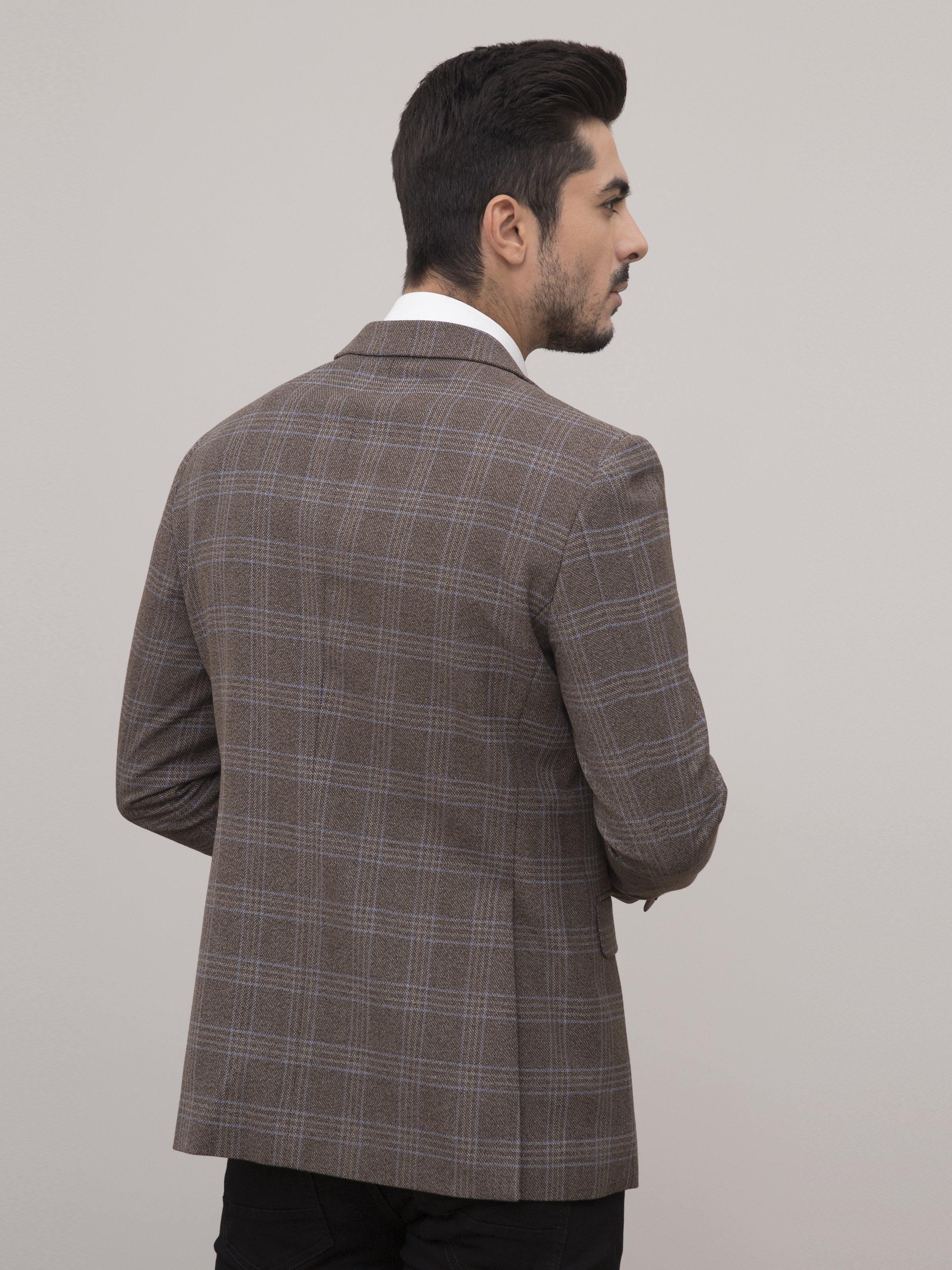CASUAL COAT SLIM FIT LIGHT BROWN at Charcoal Clothing