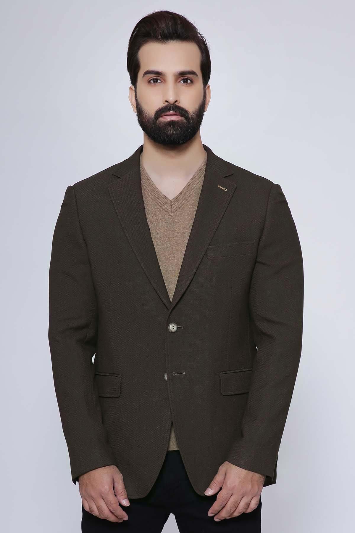 CASUAL COAT SLIM FIT OLIVE at Charcoal Clothing