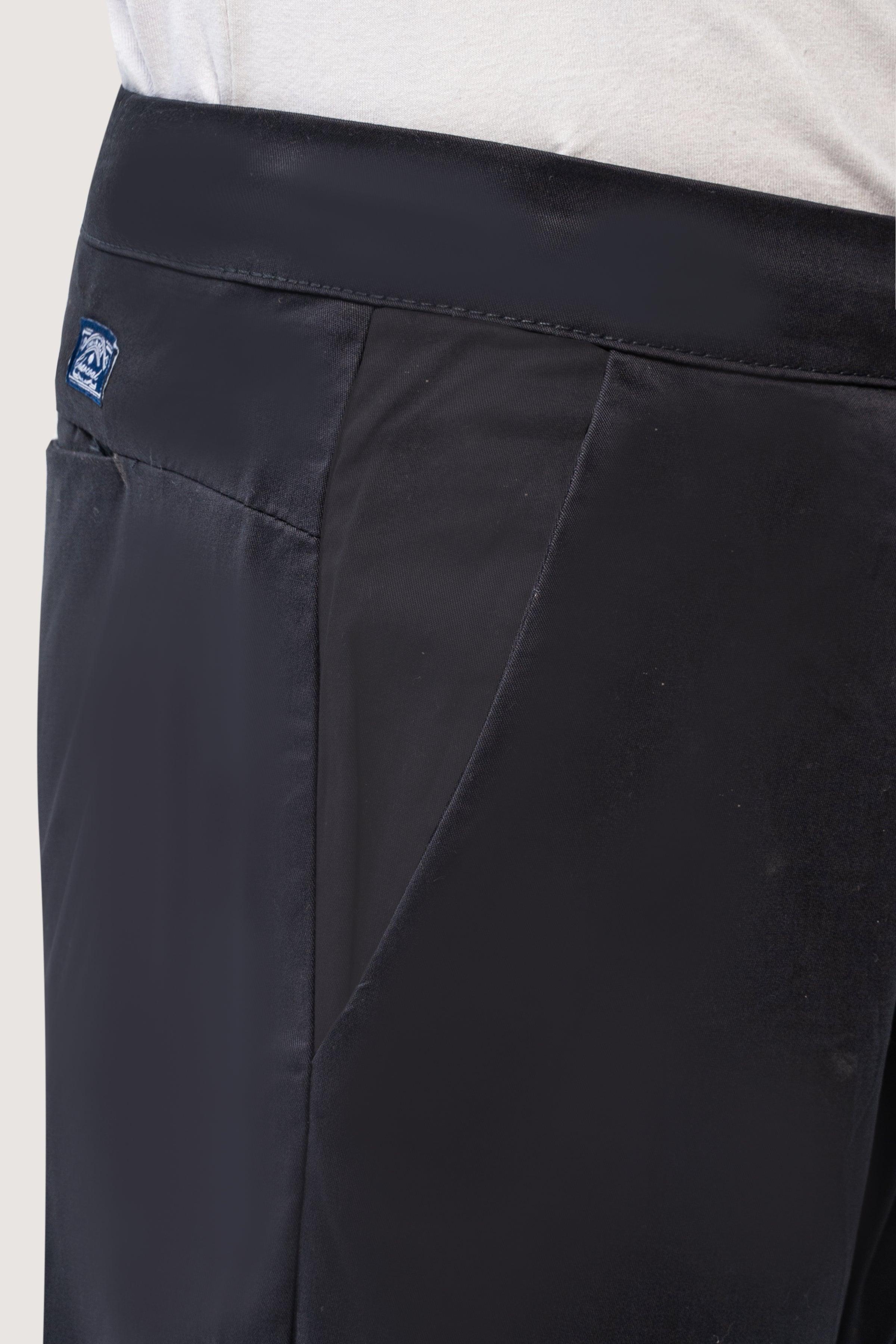 CASUAL CROSS POCKET TROUSER NAVY at Charcoal Clothing