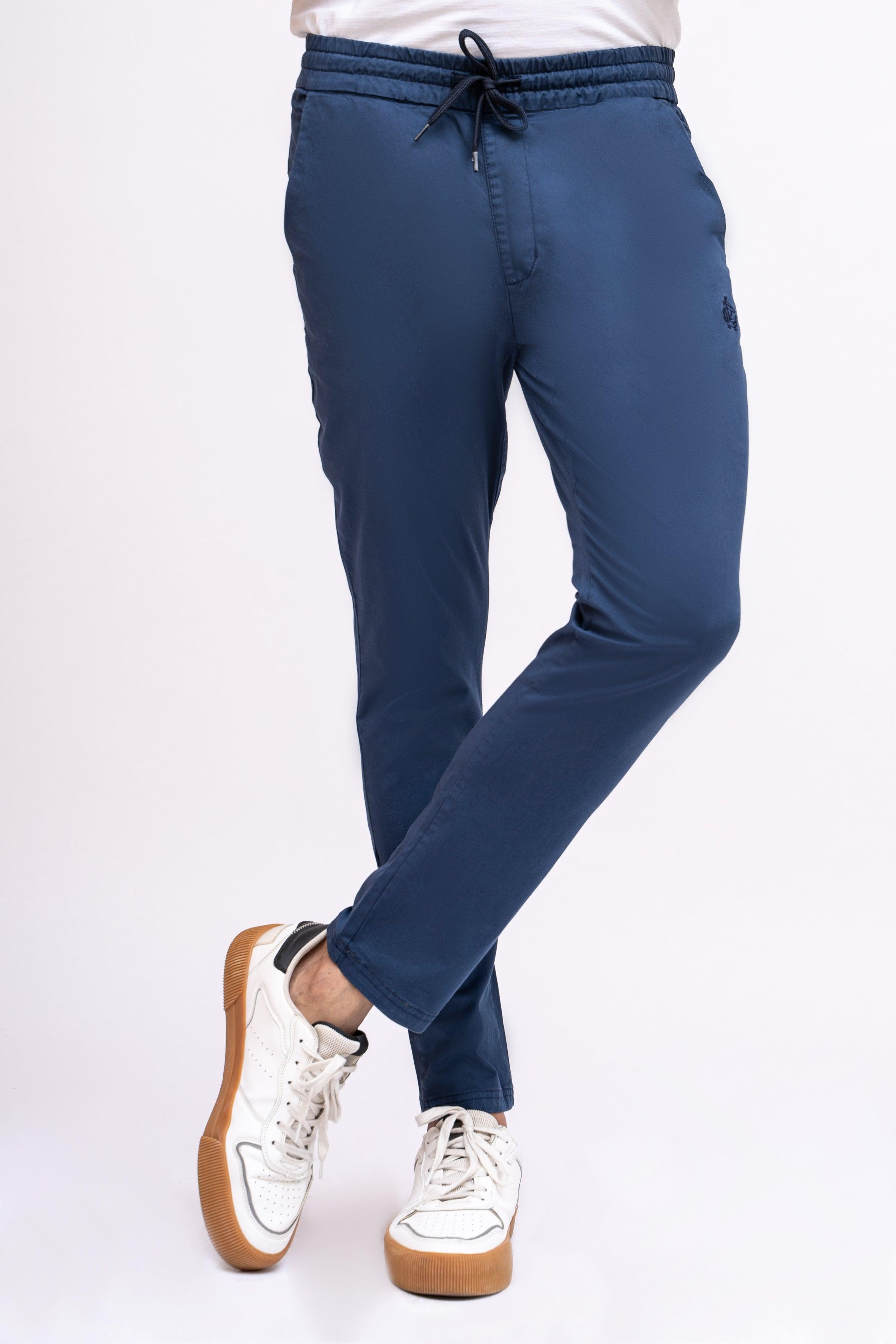CASUAL JOGAR TROUSER NAVY at Charcoal Clothing