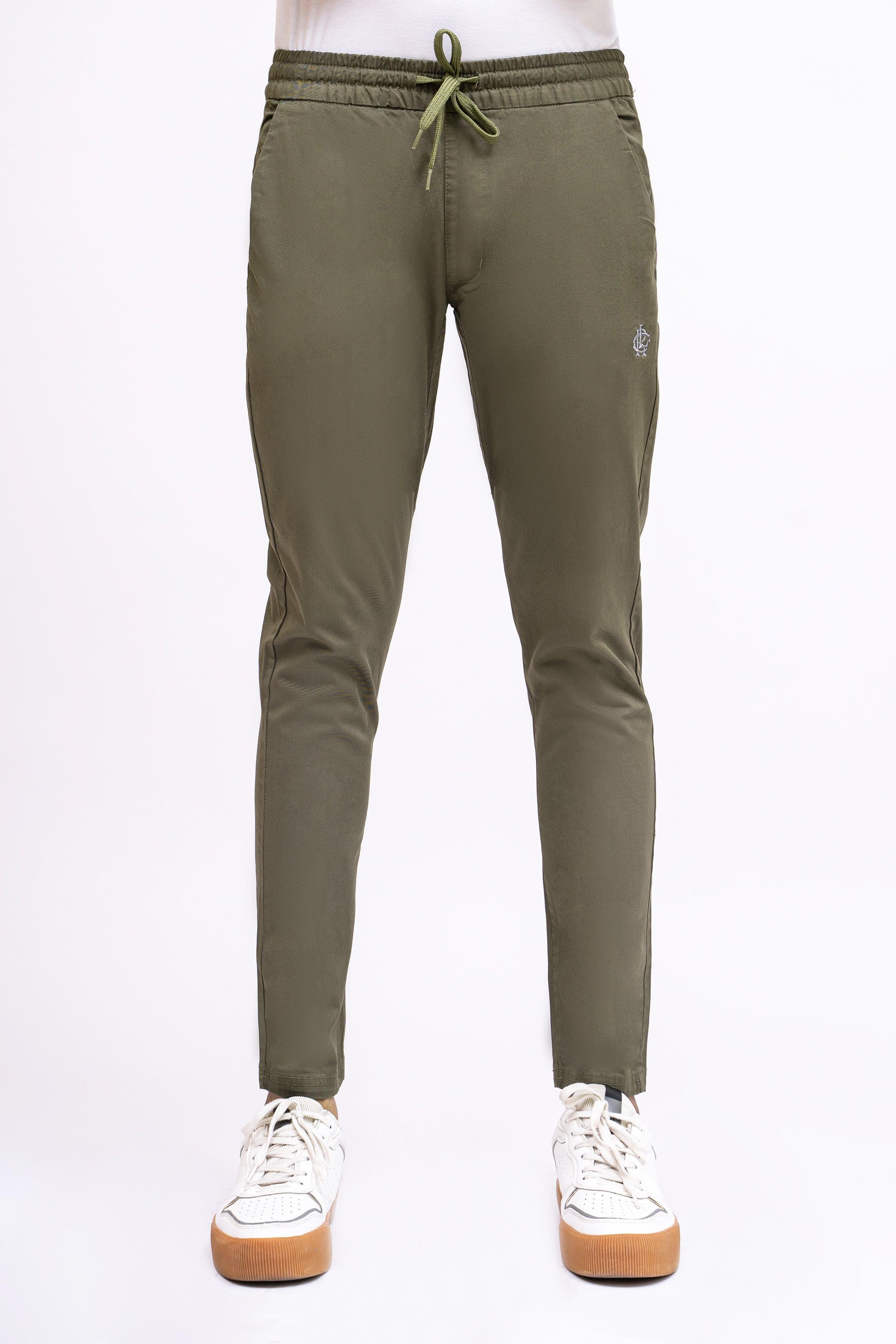 CASUAL JOGAR TROUSER OLIVE at Charcoal Clothing
