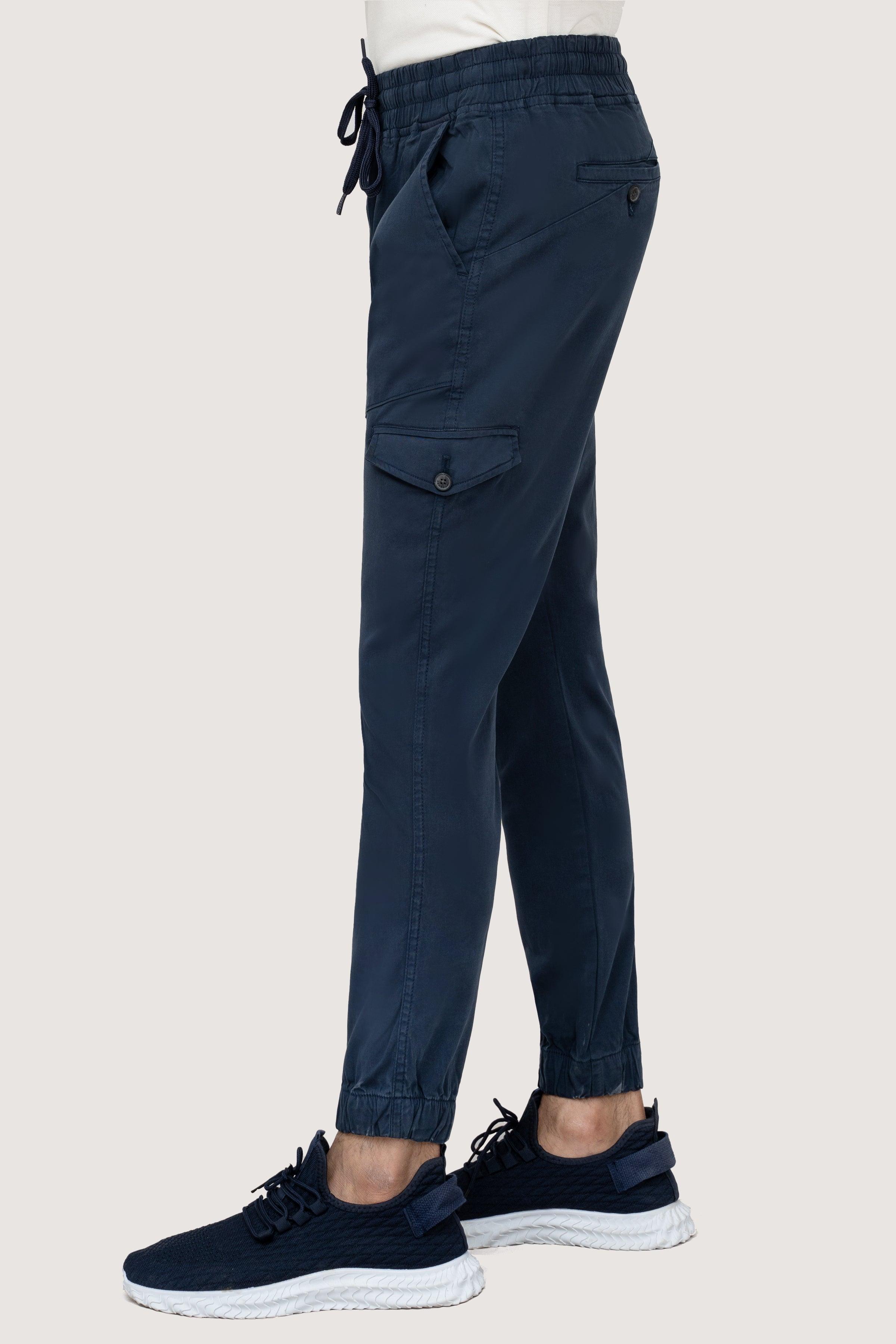 CASUAL JOGGER SLIMFIT TROUSER NAVY at Charcoal Clothing