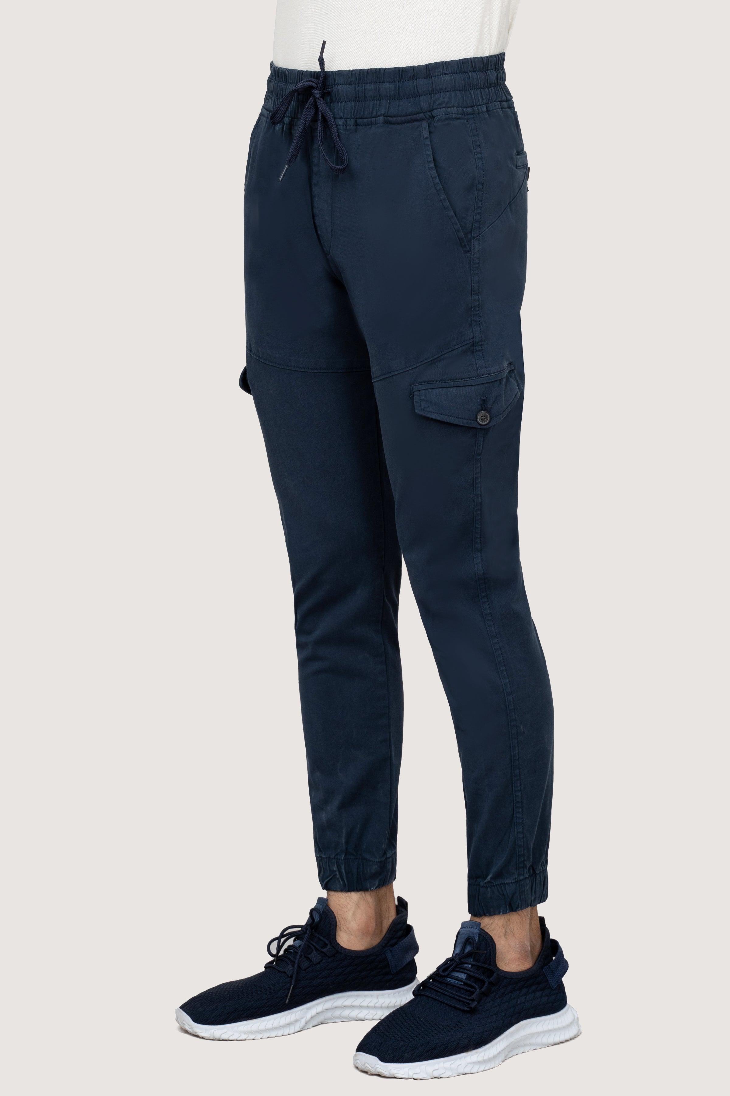CASUAL JOGGER SLIMFIT TROUSER NAVY at Charcoal Clothing