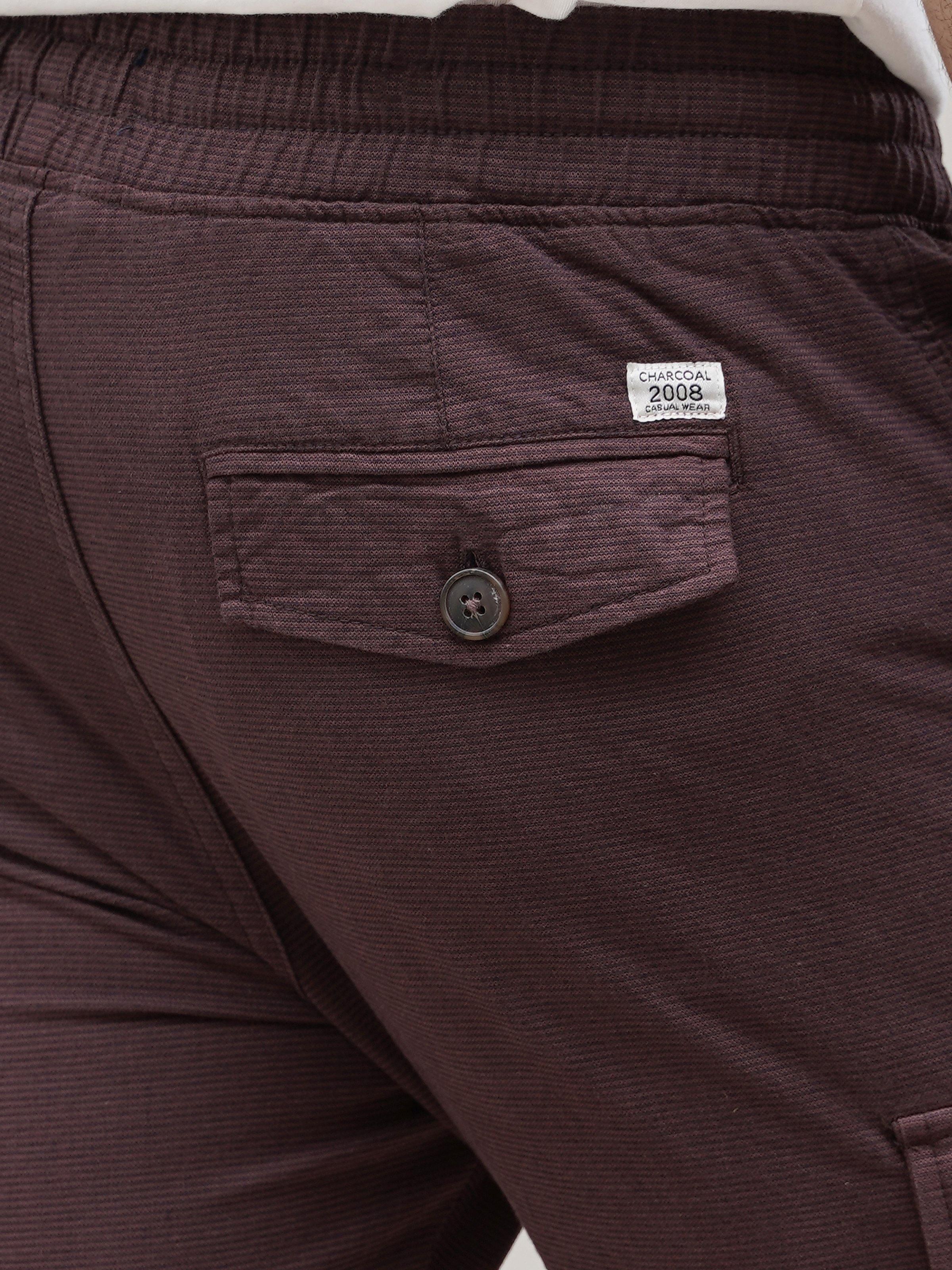 CASUAL JOGGER  TROUSER MAROON at Charcoal Clothing