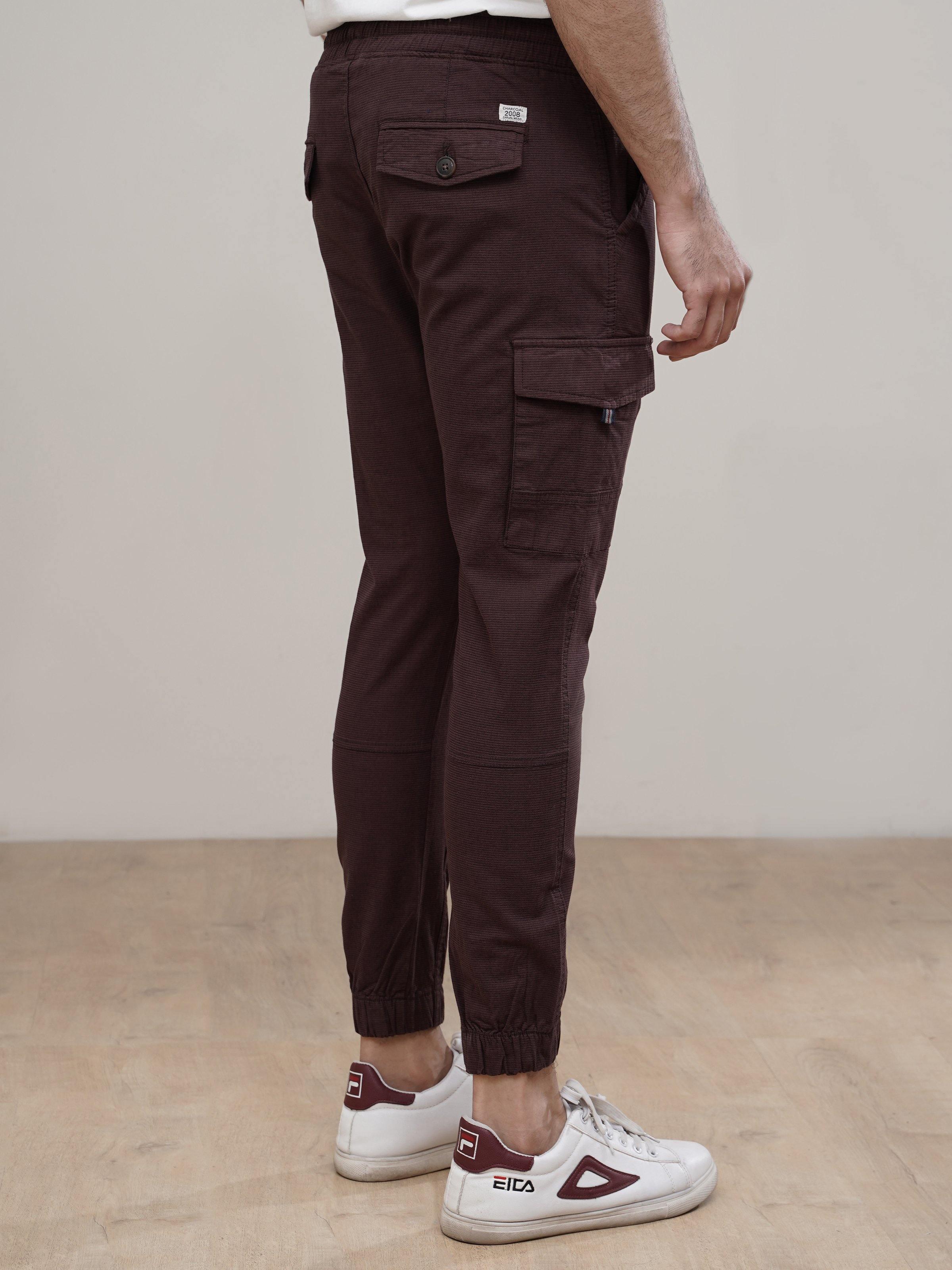 CASUAL JOGGER  TROUSER MAROON at Charcoal Clothing