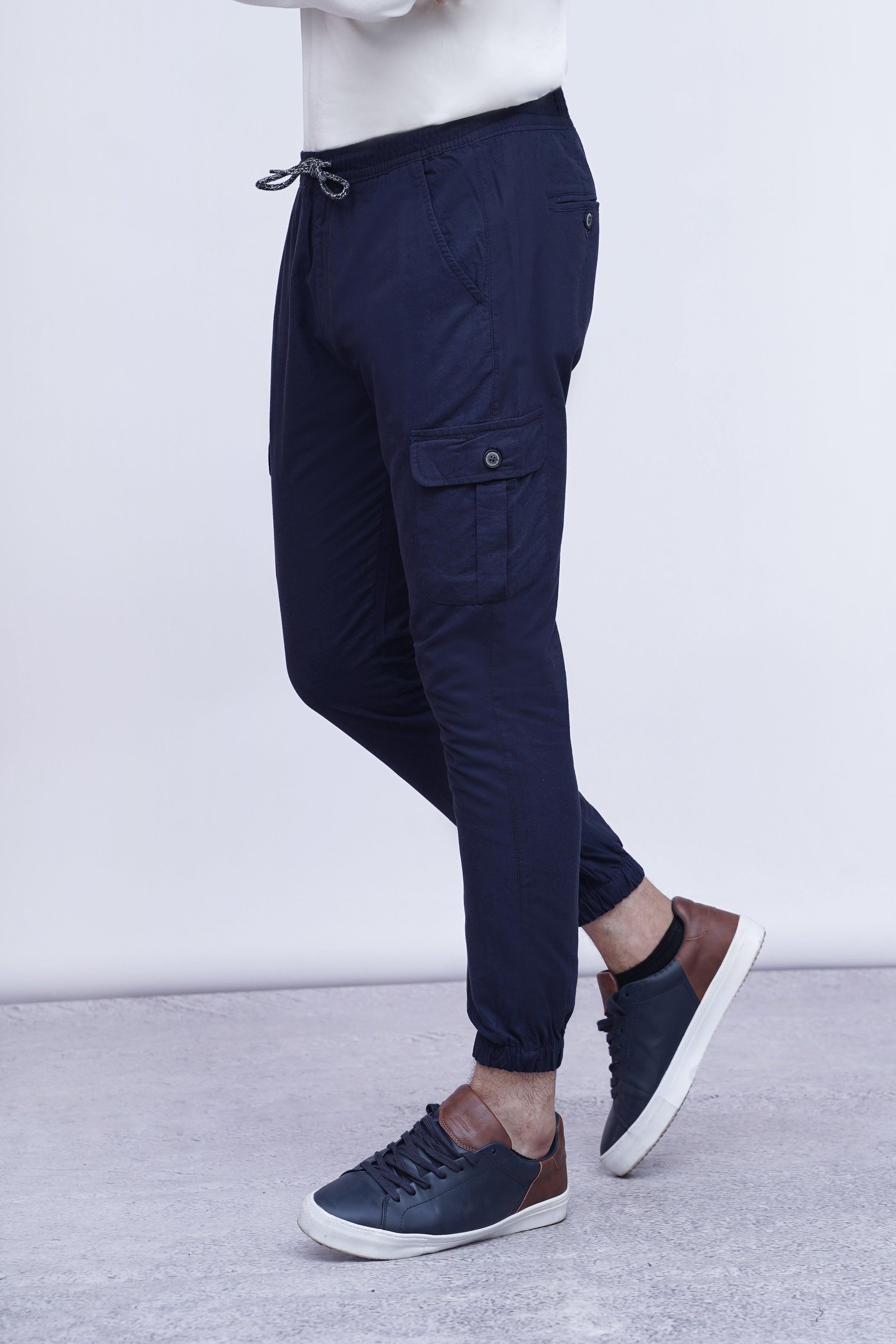 CASUAL JOGGER TROUSER NAVY at Charcoal Clothing