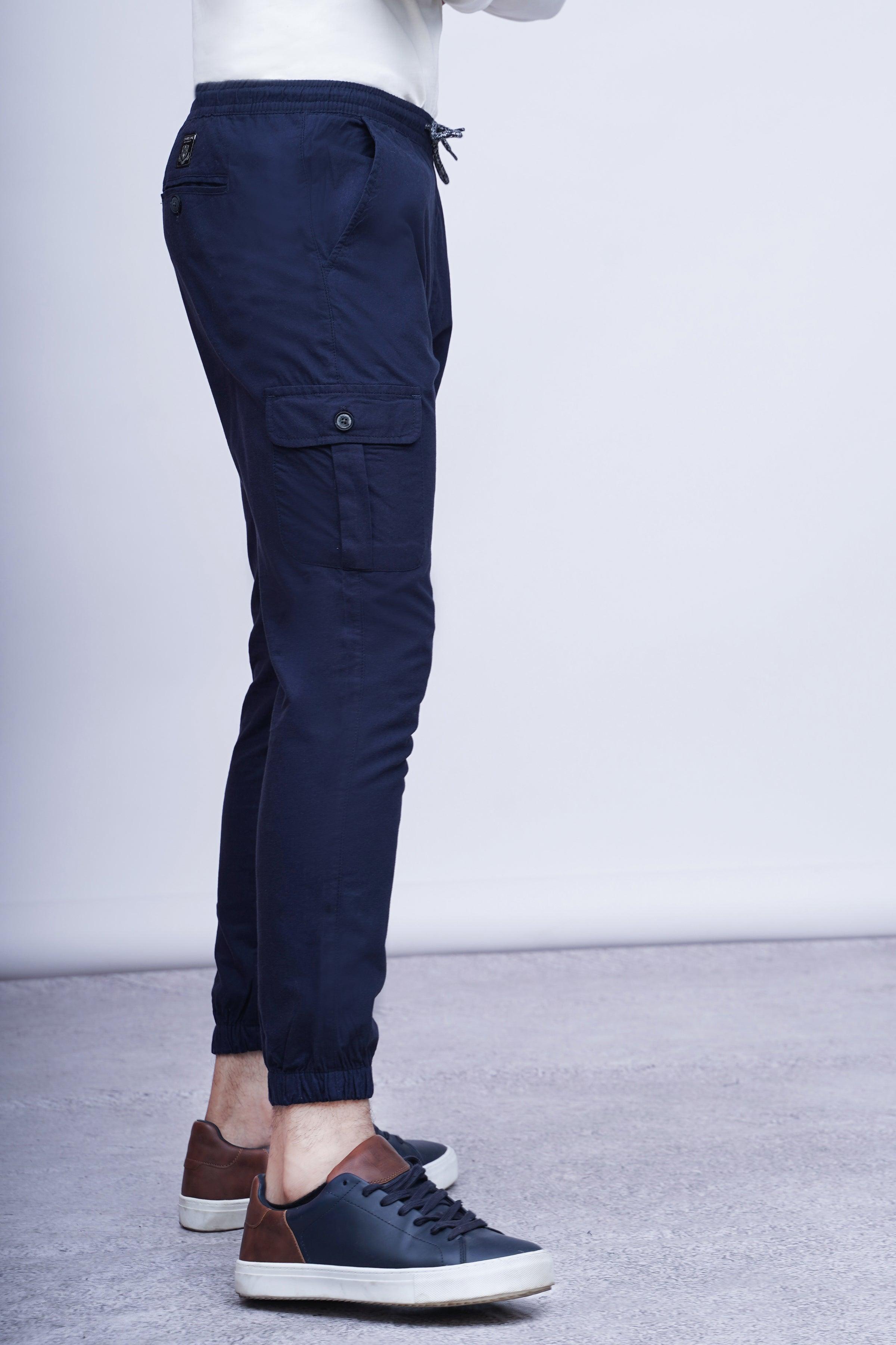 CASUAL JOGGER TROUSER NAVY at Charcoal Clothing