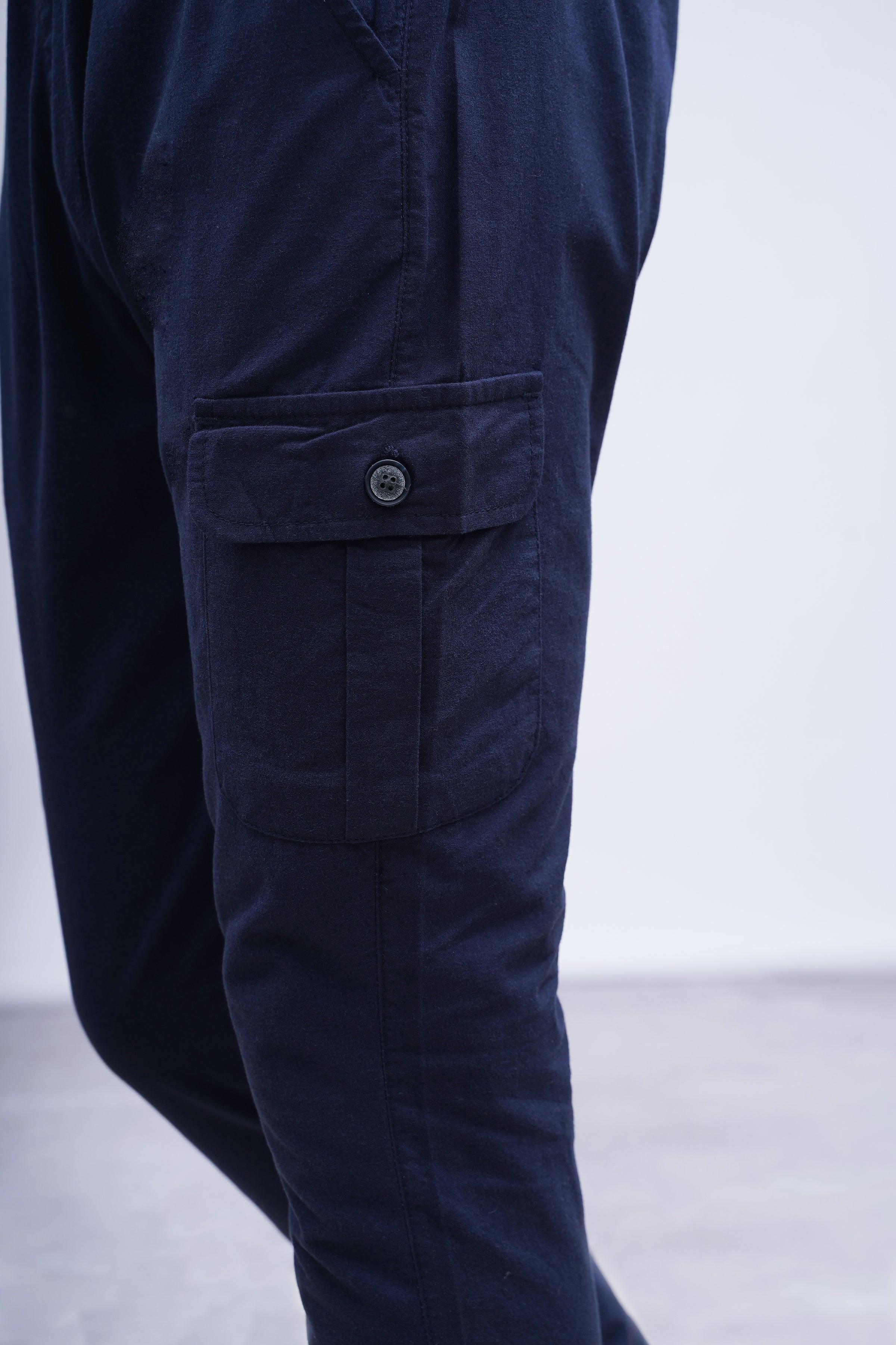 CASUAL JOGGER TROUSER NAVY at Charcoal Clothing