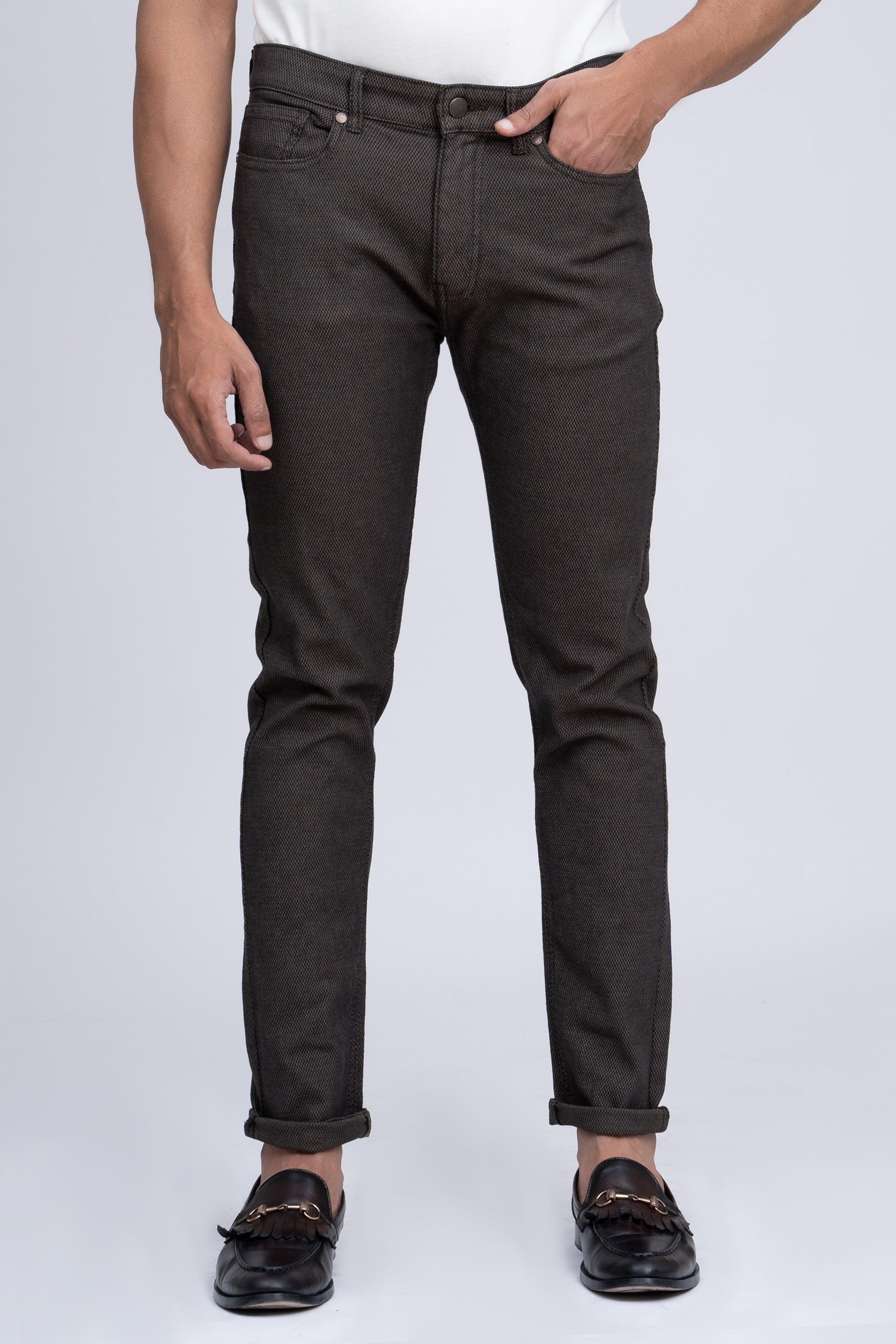 CASUAL PANT 5 POCKET BROWN at Charcoal Clothing