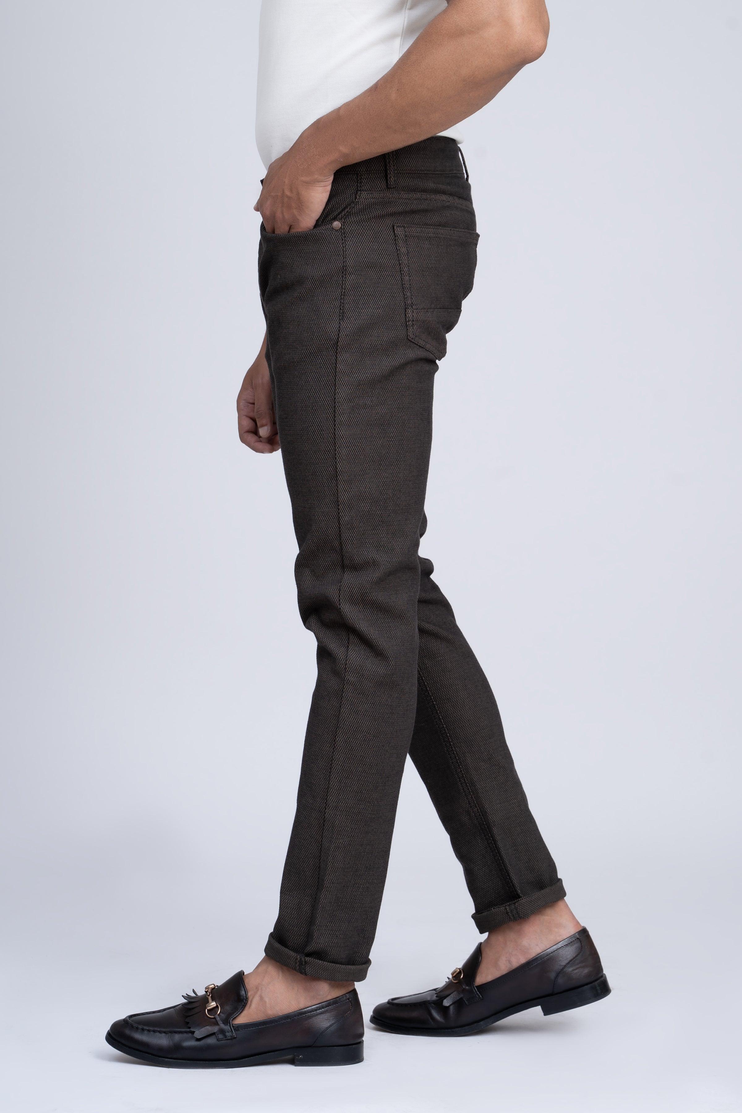 CASUAL PANT 5 POCKET BROWN at Charcoal Clothing