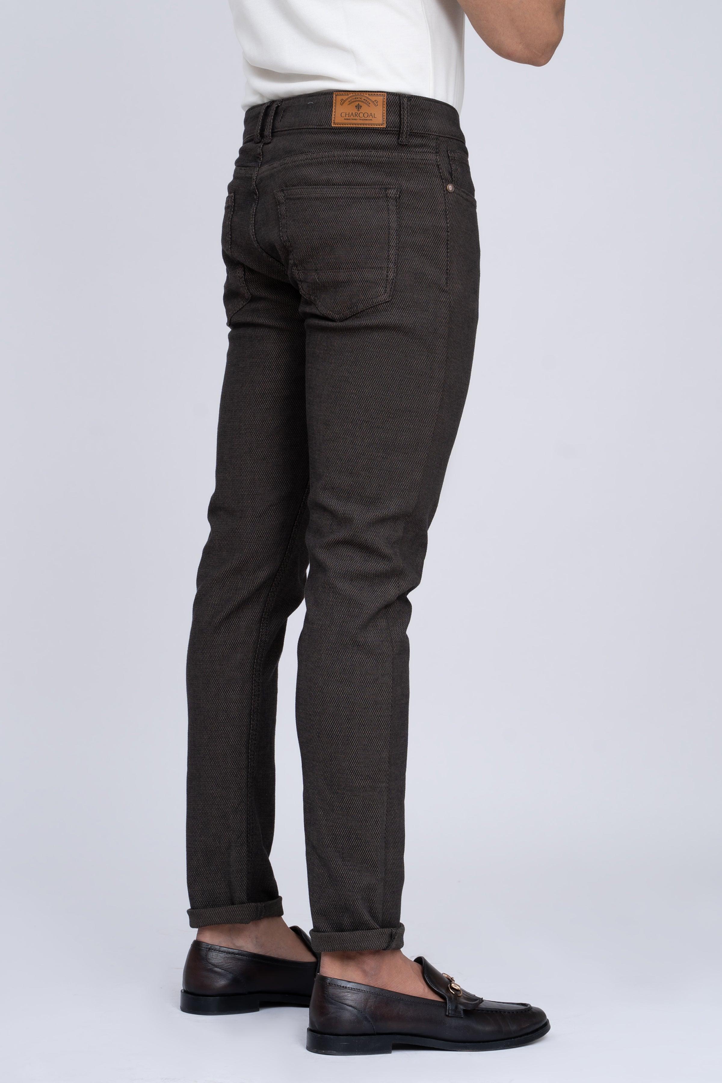 CASUAL PANT 5 POCKET BROWN at Charcoal Clothing