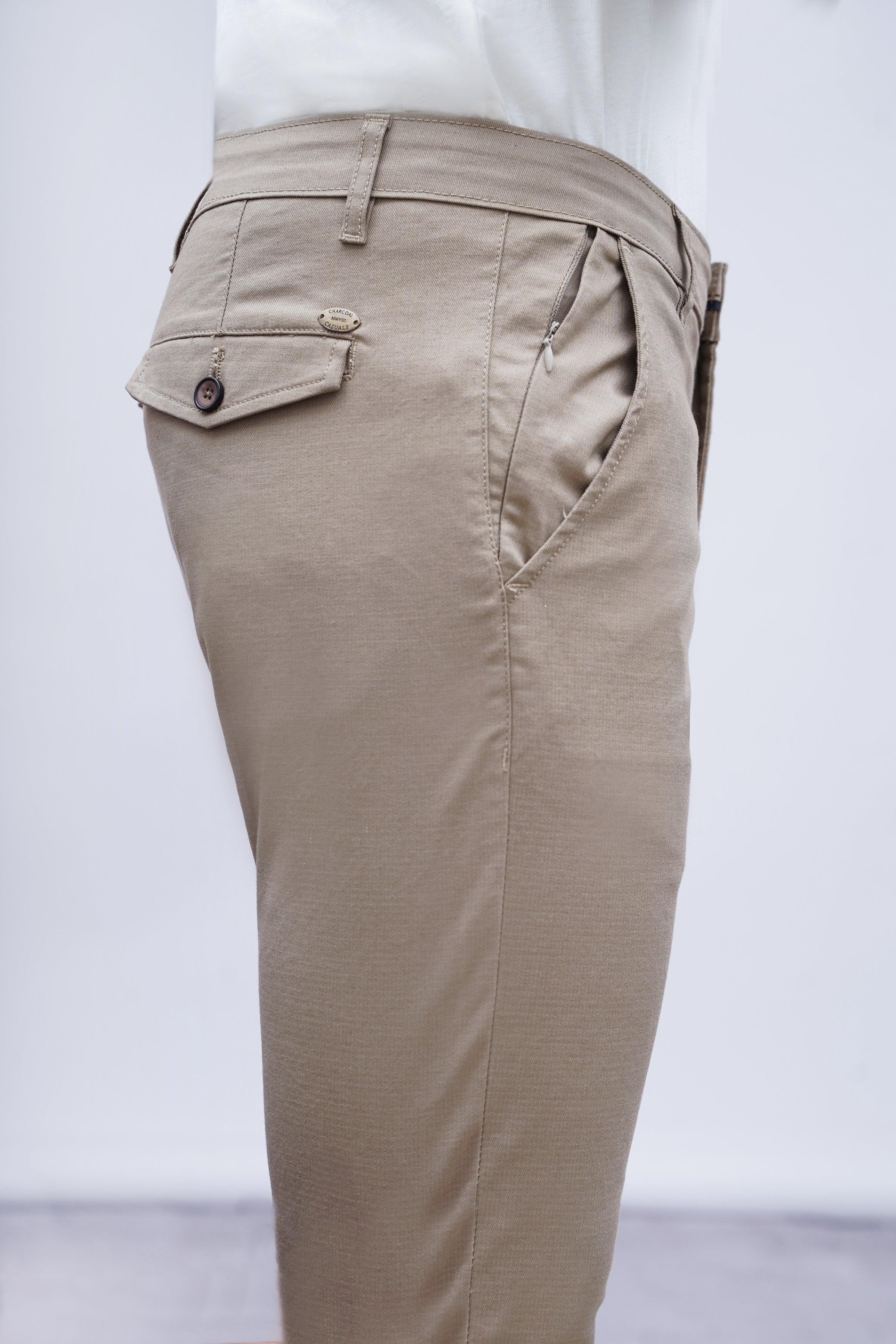 CASUAL PANT 5 POCKET LIGHT KHAKI at Charcoal Clothing