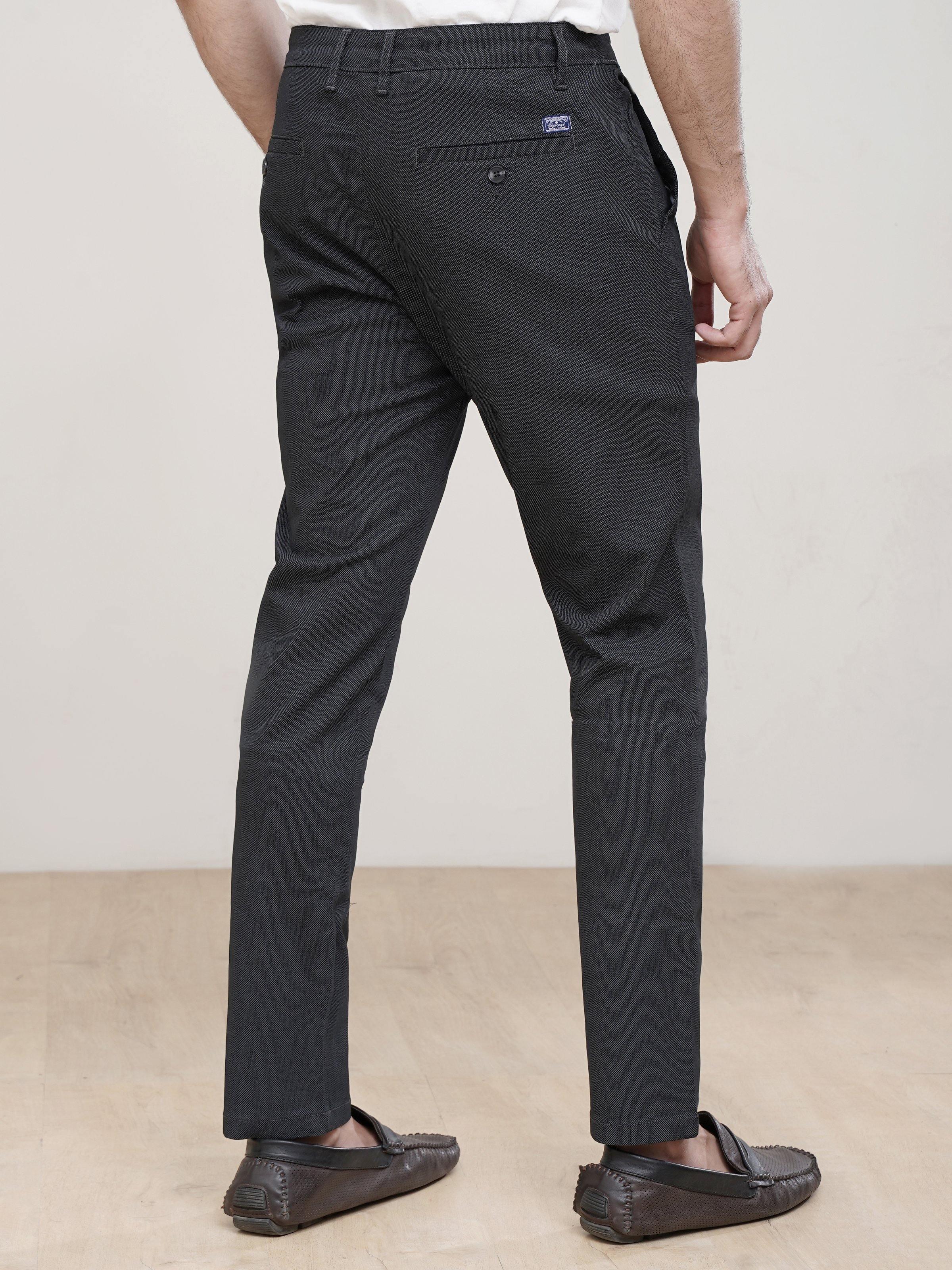 CASUAL PANT CROSS POCKET BLACK GREY at Charcoal Clothing