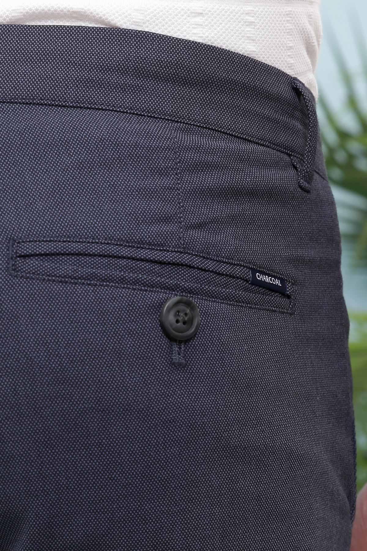 CASUAL PANT CROSS POCKET BLUE BLACK SLIM FIT at Charcoal Clothing