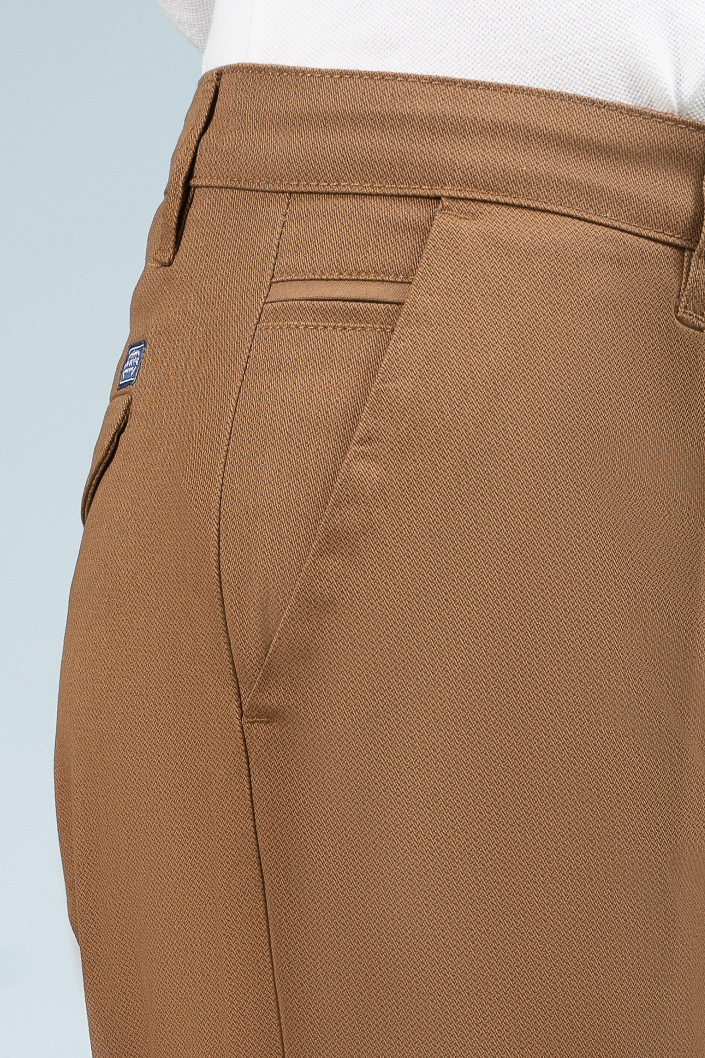 CASUAL PANT CROSS POCKET CAMEL at Charcoal Clothing