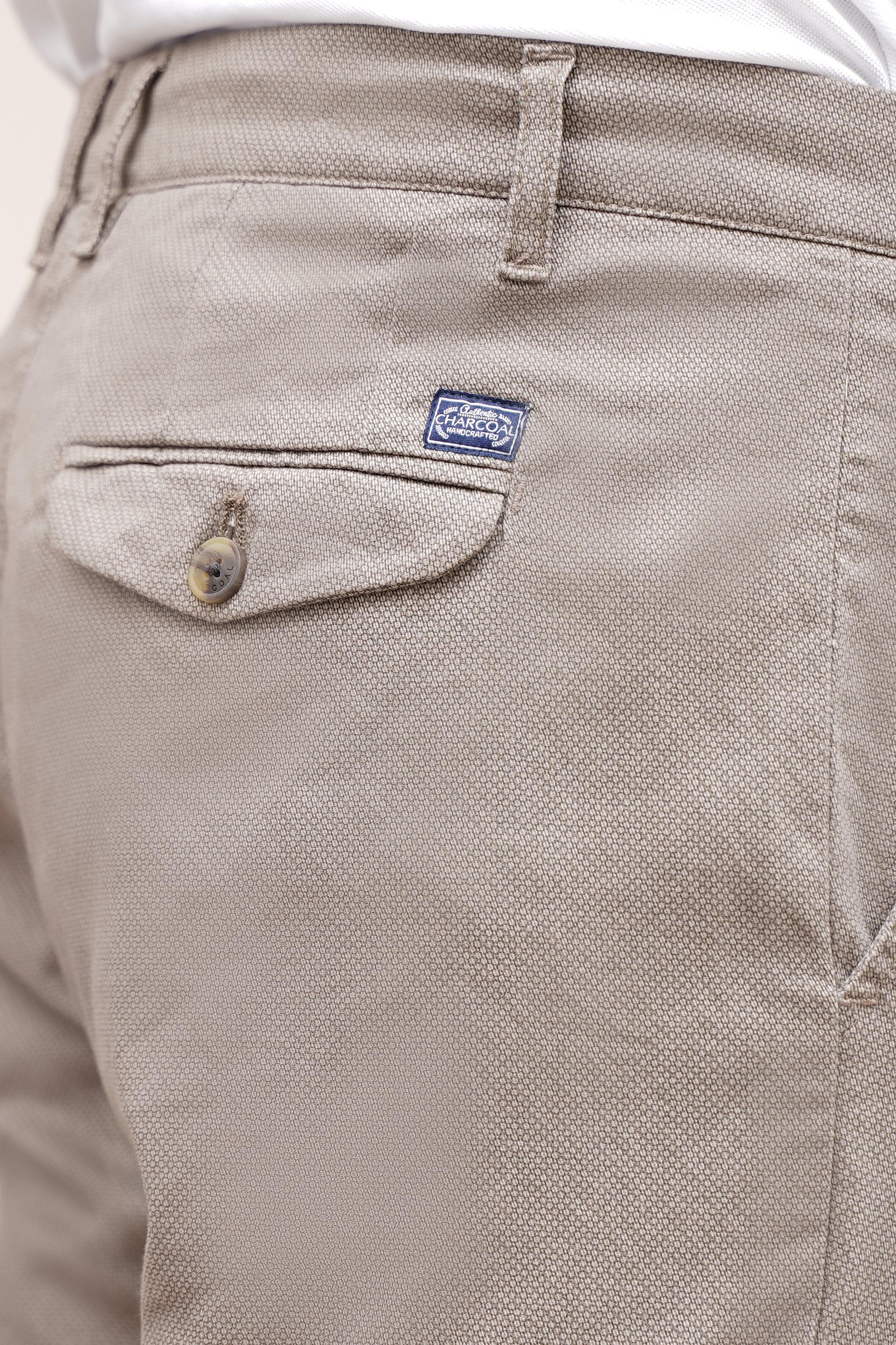 CASUAL PANT CROSS POCKET DARK KHAKI at Charcoal Clothing