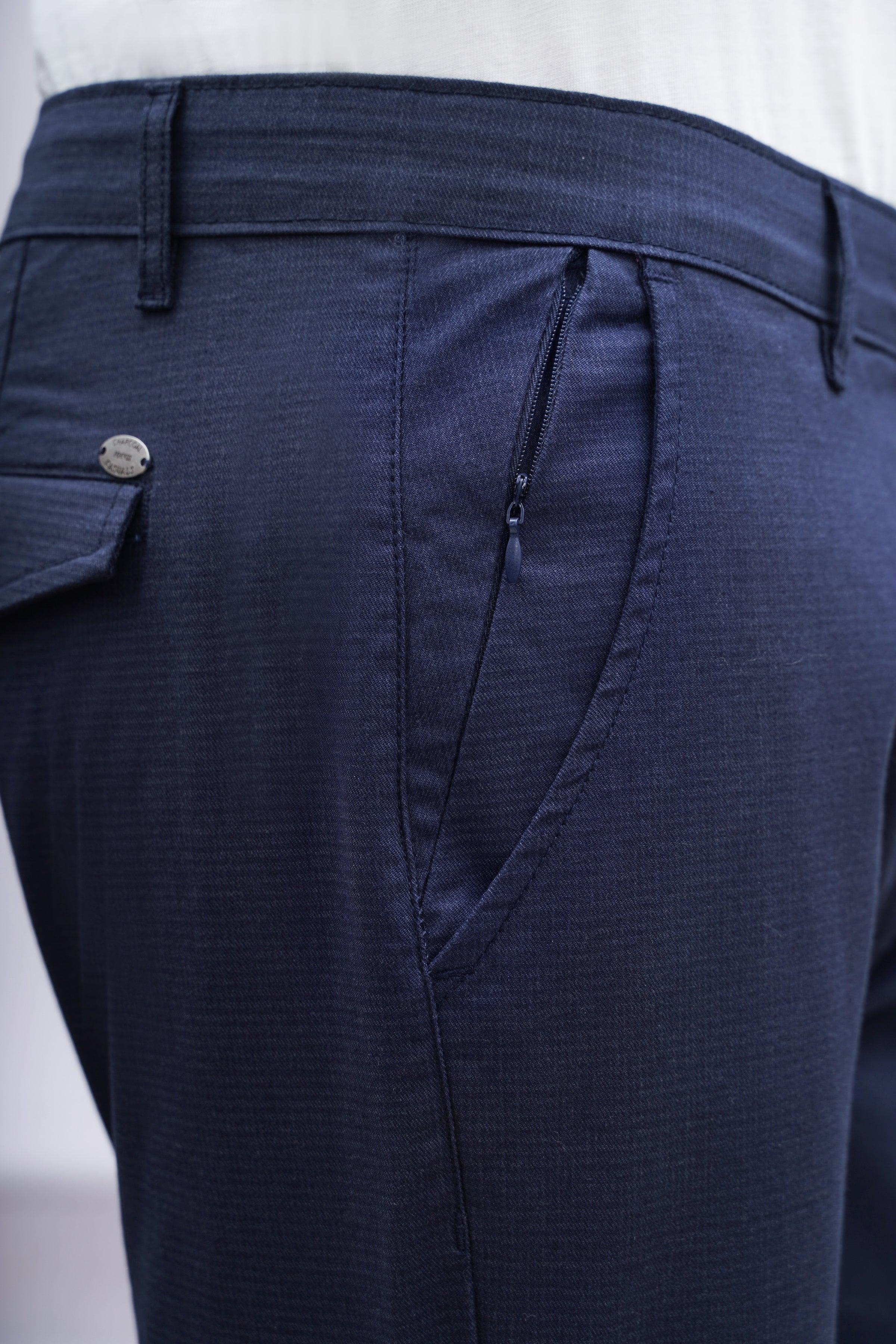 CASUAL PANT CROSS POCKET DARK NAVY at Charcoal Clothing