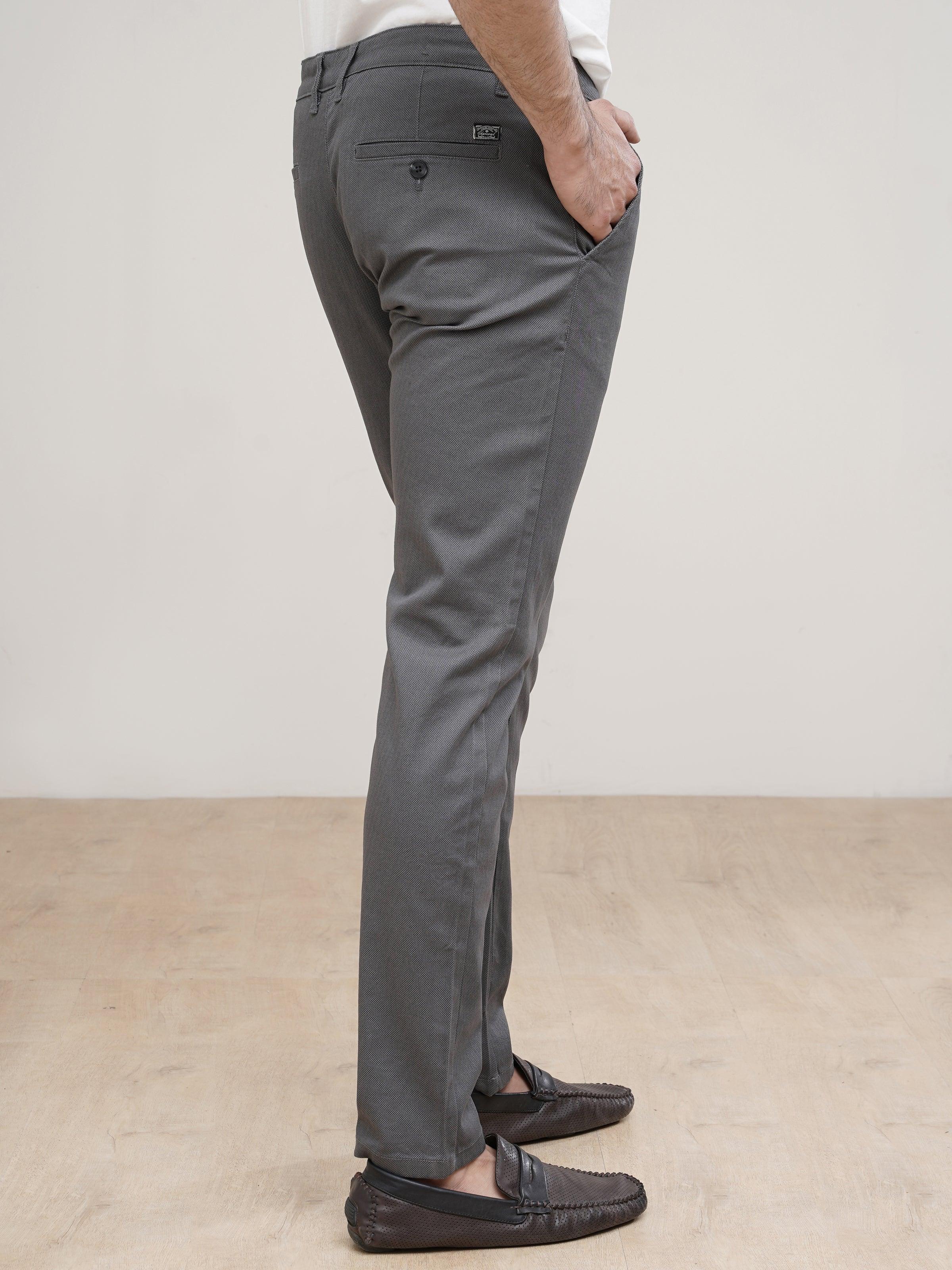 CASUAL PANT CROSS POCKET GREY BLUE at Charcoal Clothing