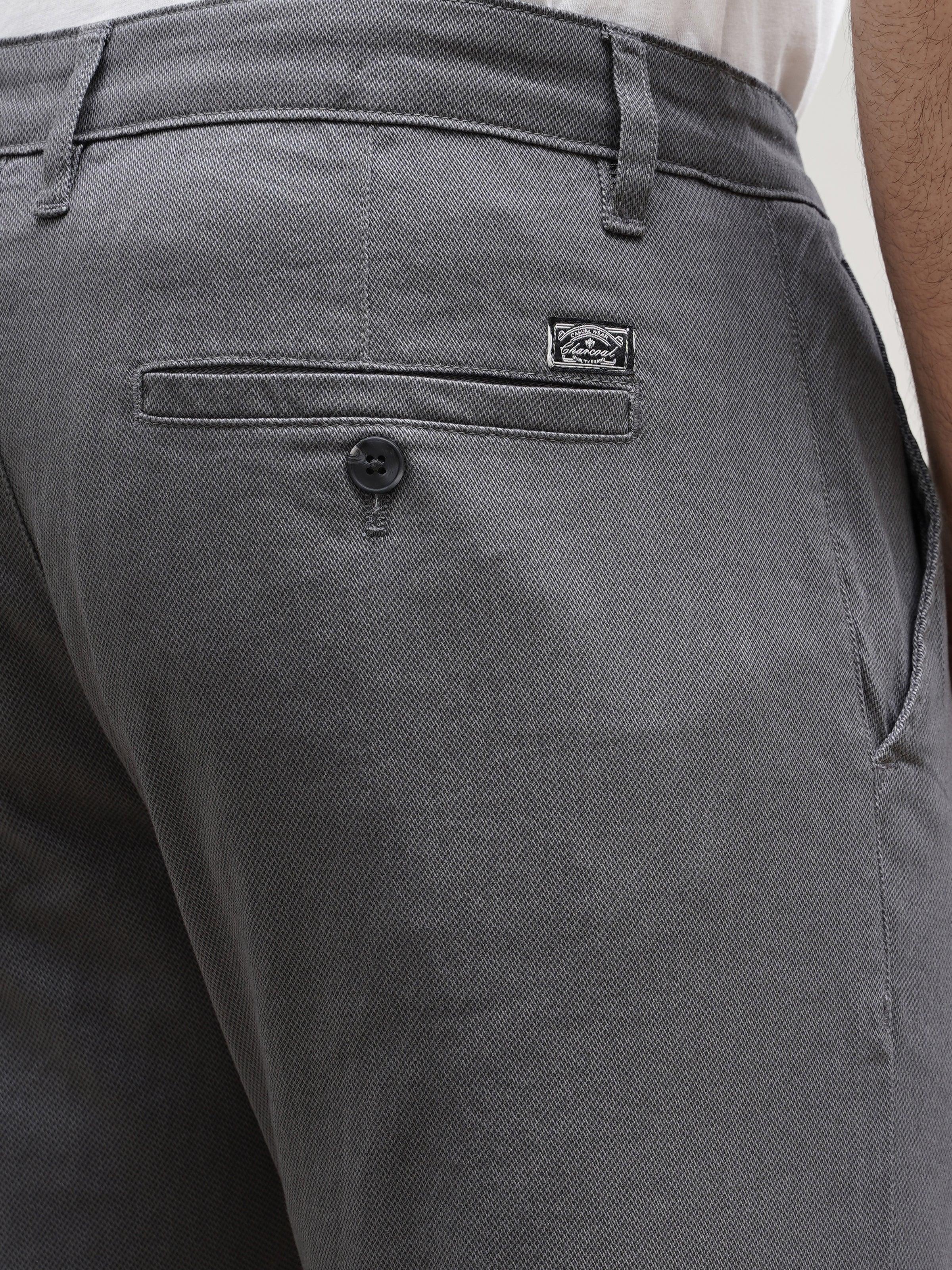 CASUAL PANT CROSS POCKET GREY BLUE at Charcoal Clothing