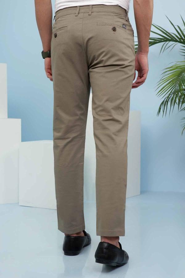 CASUAL PANT CROSS POCKET LIGHT BROWN SLIM FIT at Charcoal Clothing