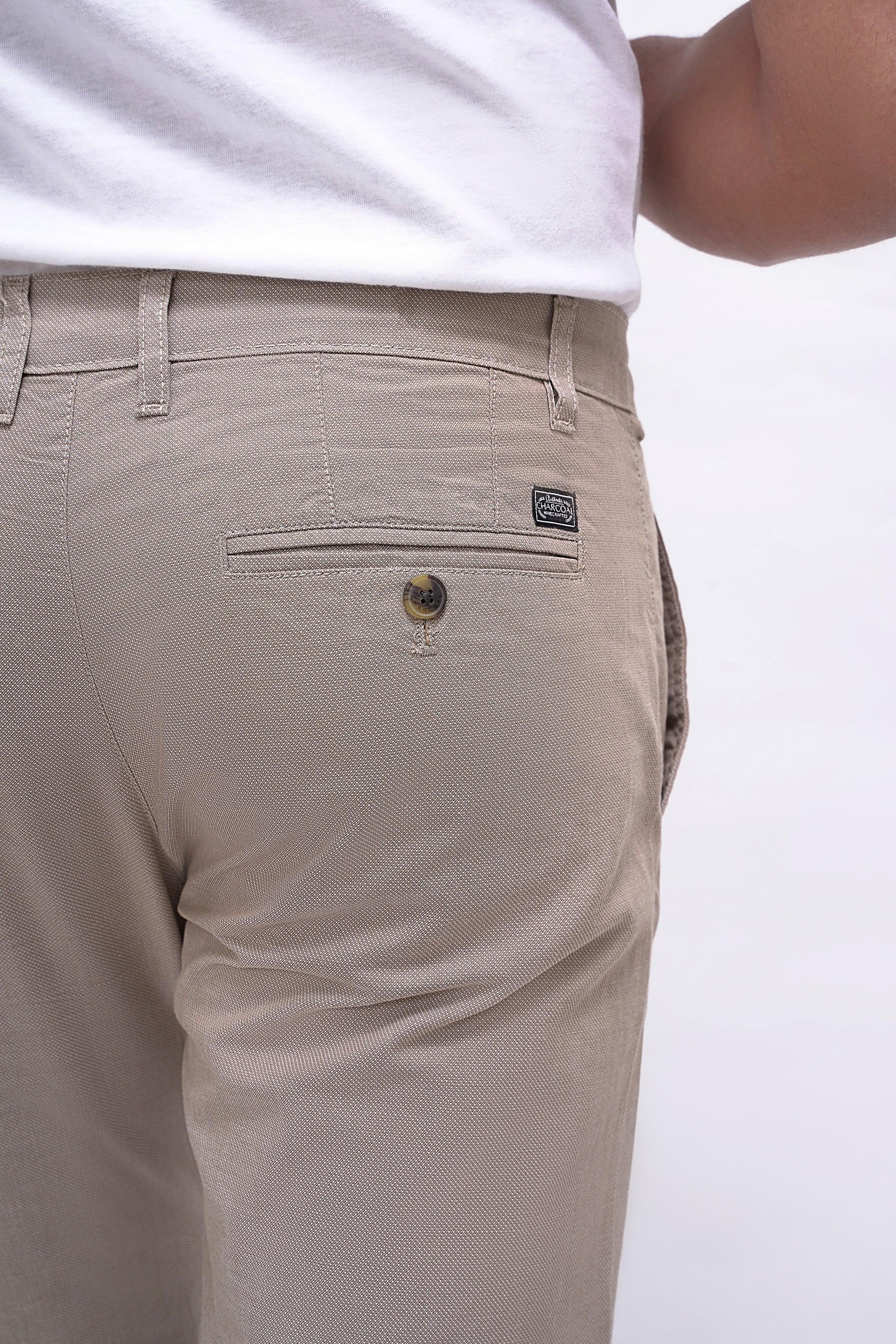 CASUAL PANT CROSS POCKET LIGHT KHAKI at Charcoal Clothing