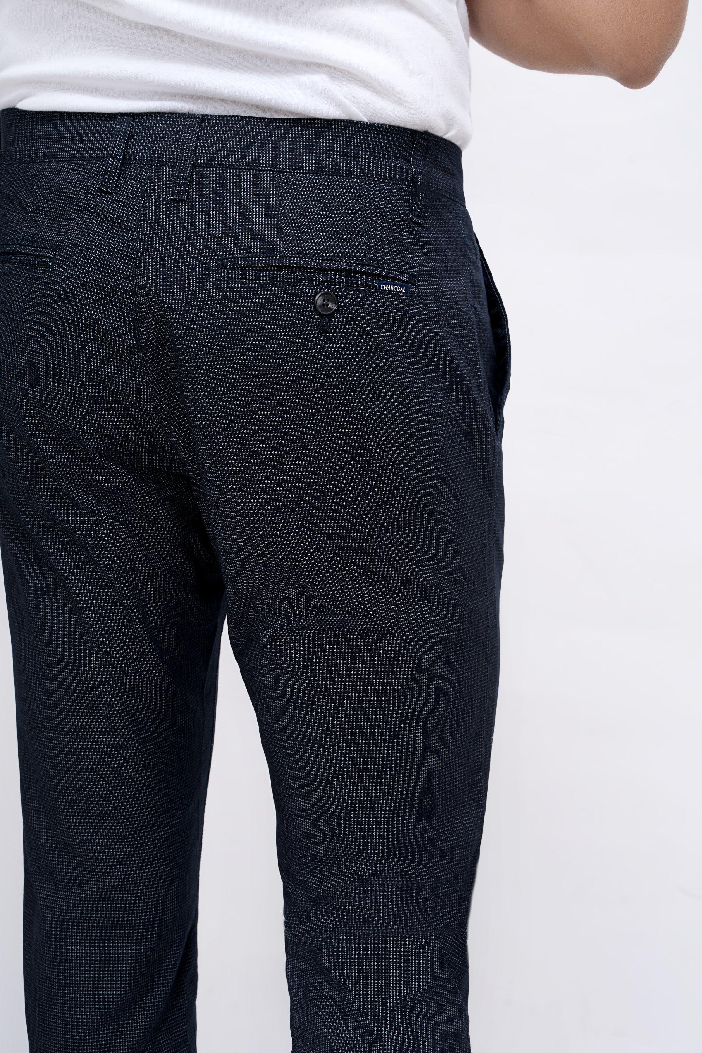 CASUAL PANT CROSS POCKET NAVY BLACK at Charcoal Clothing