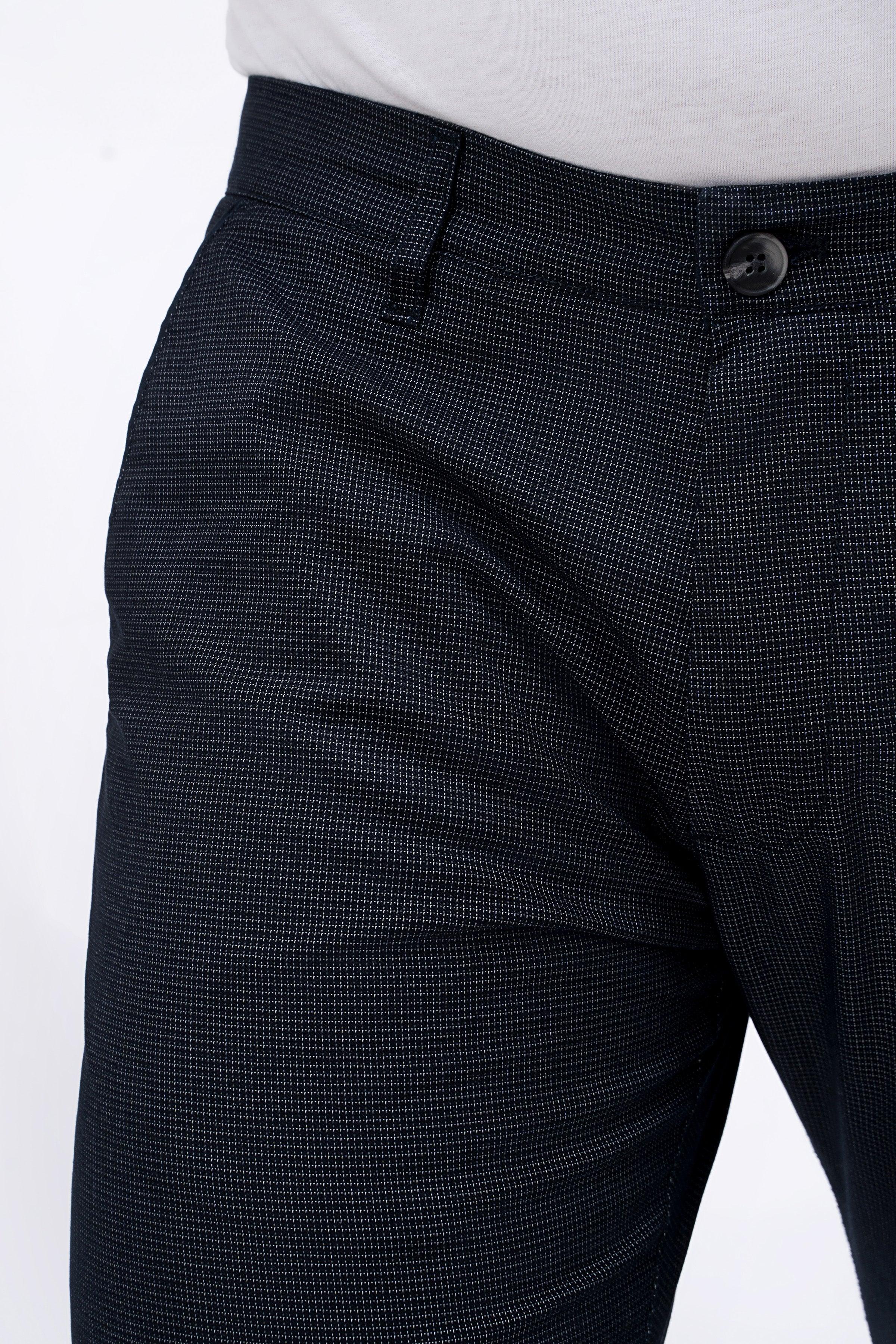 CASUAL PANT CROSS POCKET NAVY BLACK at Charcoal Clothing