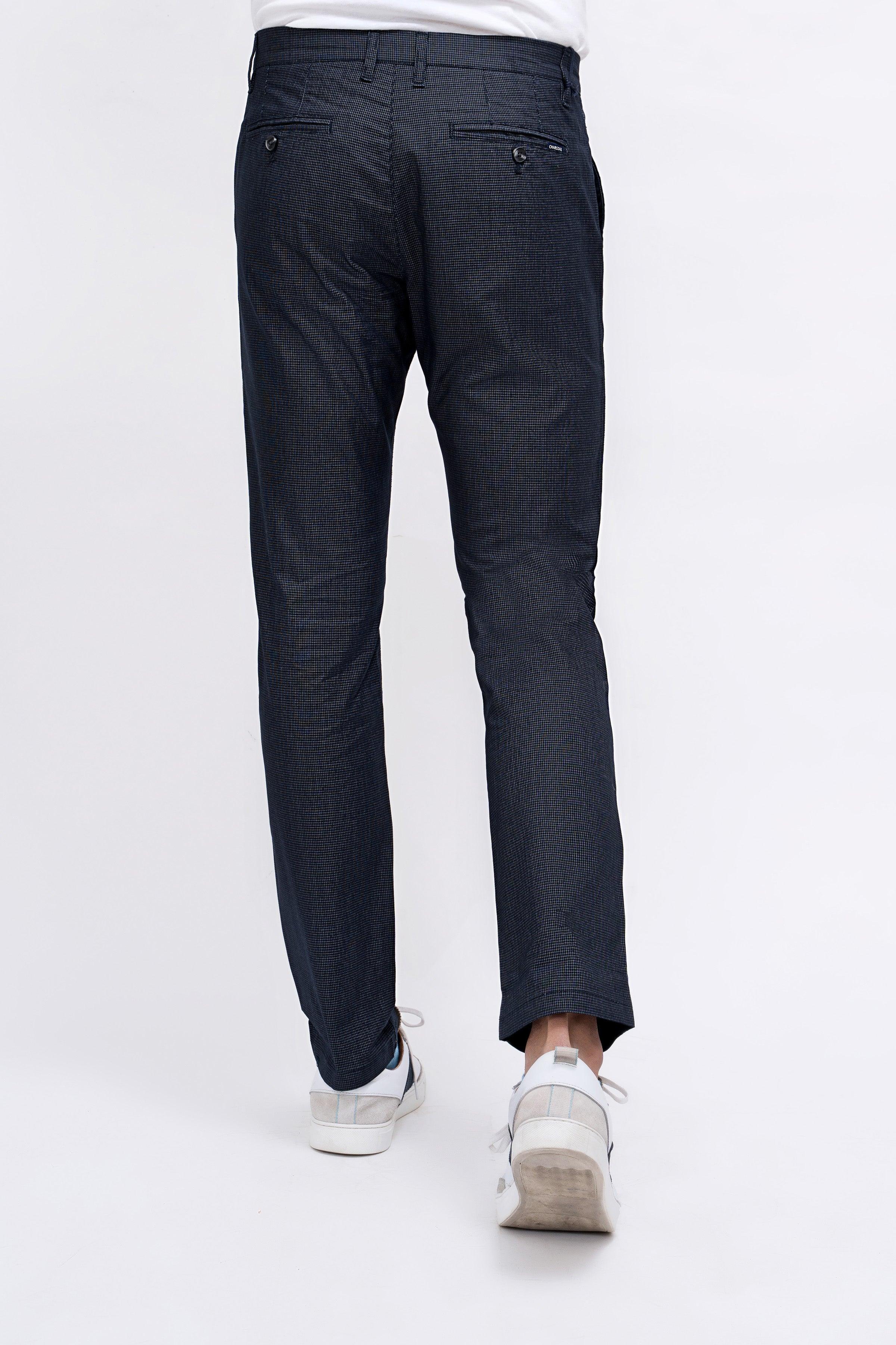 CASUAL PANT CROSS POCKET NAVY BLACK at Charcoal Clothing