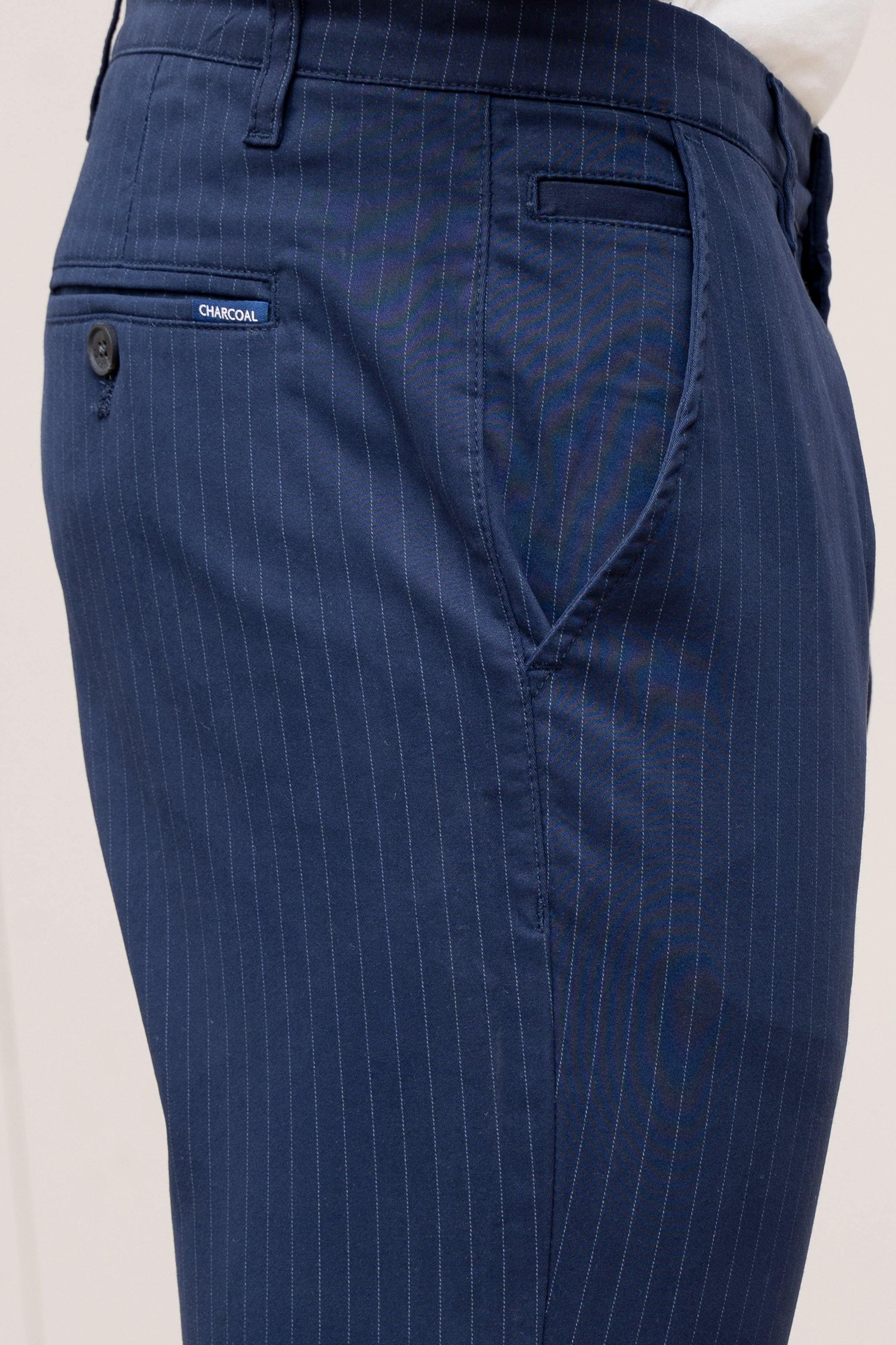 CASUAL PANT CROSS POCKET NAVY at Charcoal Clothing