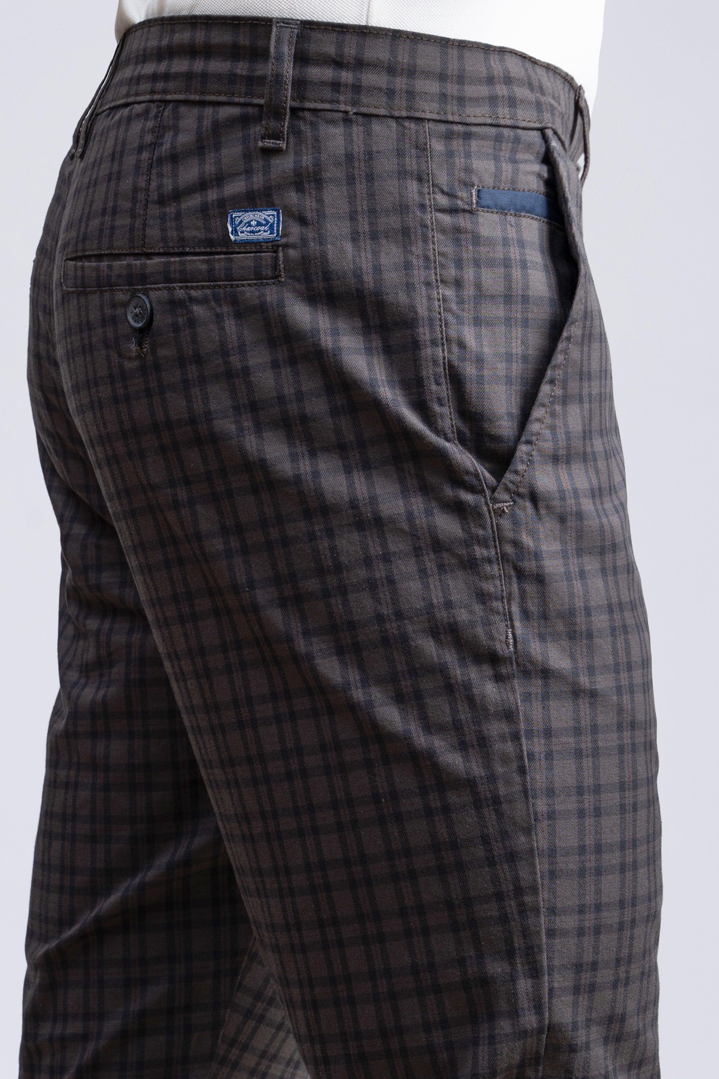 CASUAL PANT CROSS POCKET OLIVE BLACK at Charcoal Clothing