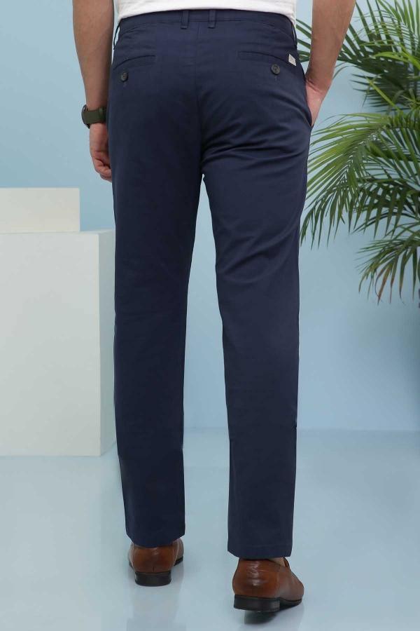 CASUAL PANT CROSS POCKET SLIM FIT NAVY at Charcoal Clothing