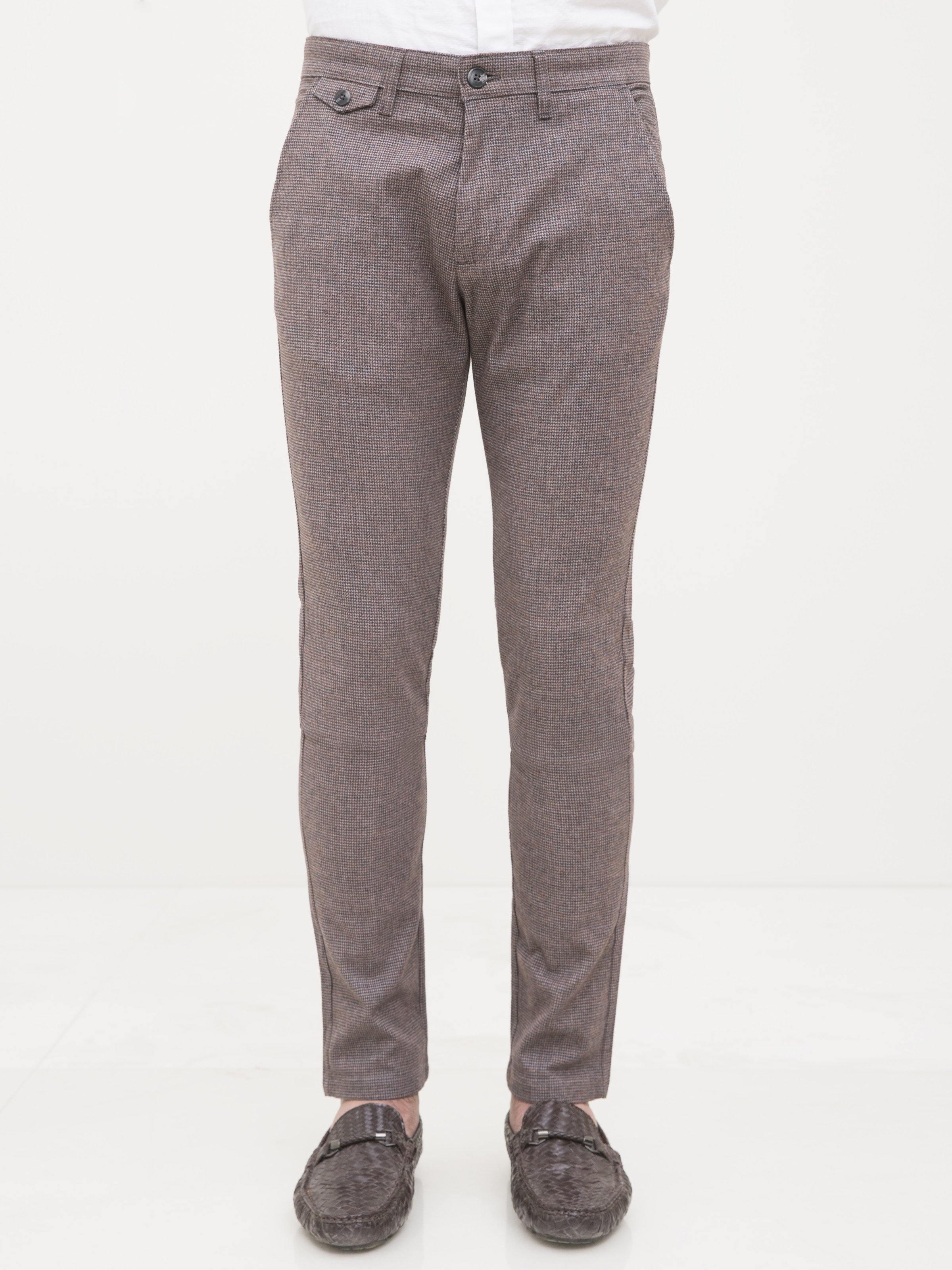 CASUAL PANT CROSS POCKET SLIM FIT RUST GREY at Charcoal Clothing