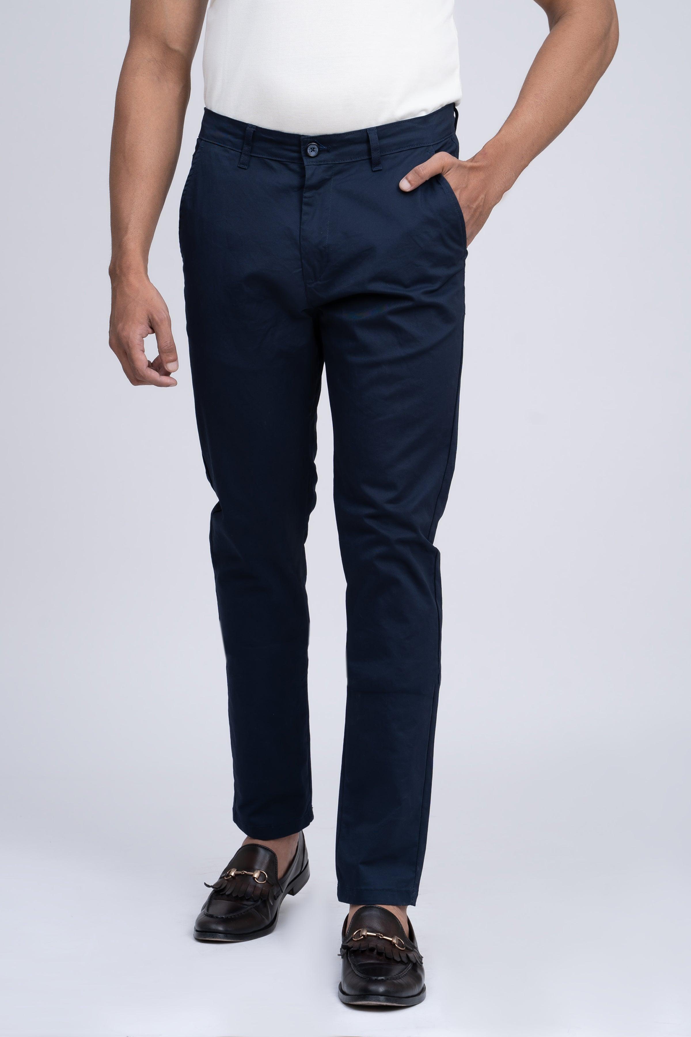 CASUAL PANT CROSS POCKET WITH FLAP NAVY at Charcoal Clothing