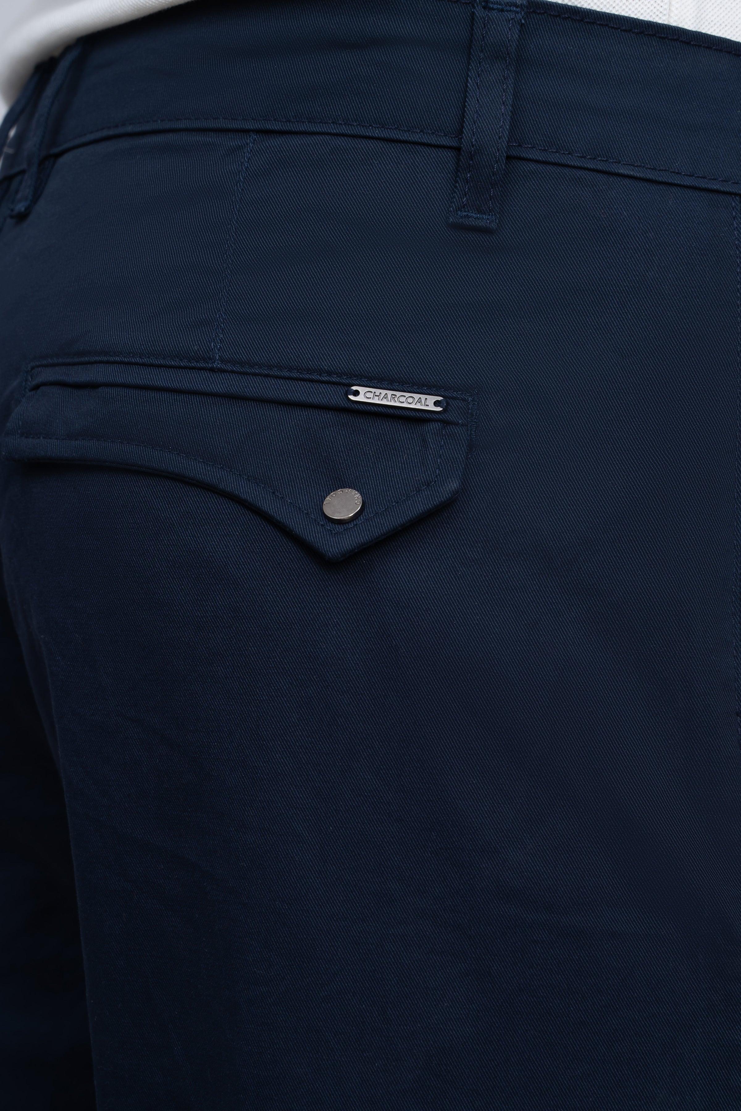 CASUAL PANT CROSS POCKET WITH FLAP NAVY at Charcoal Clothing
