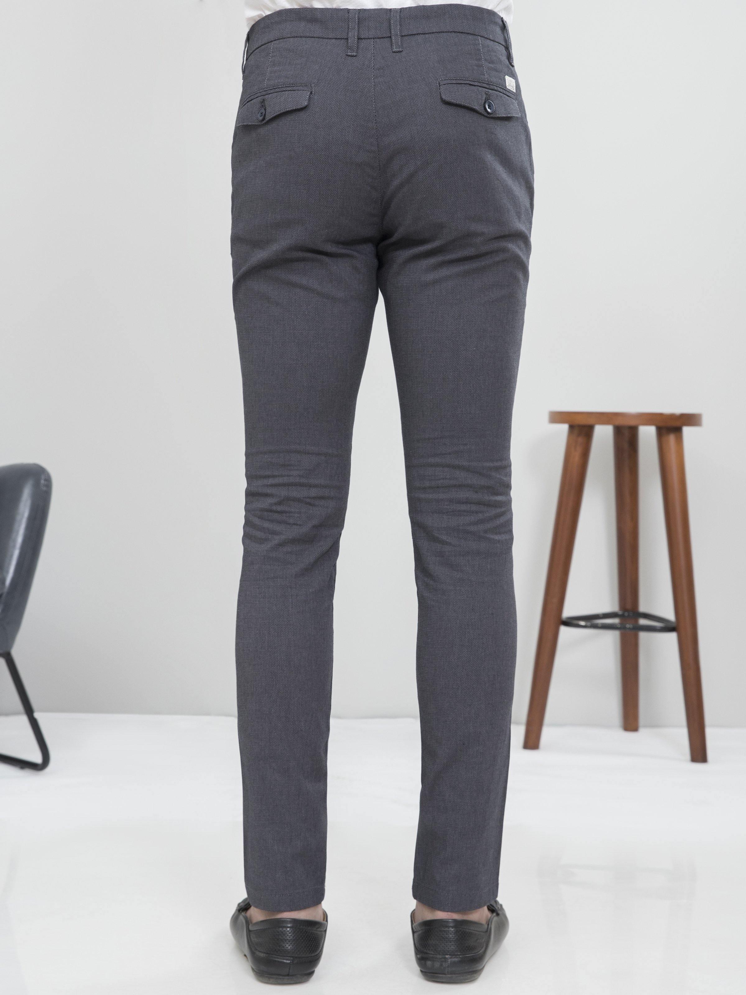 CASUAL PANT SLIM FIT BLUE BLACK at Charcoal Clothing