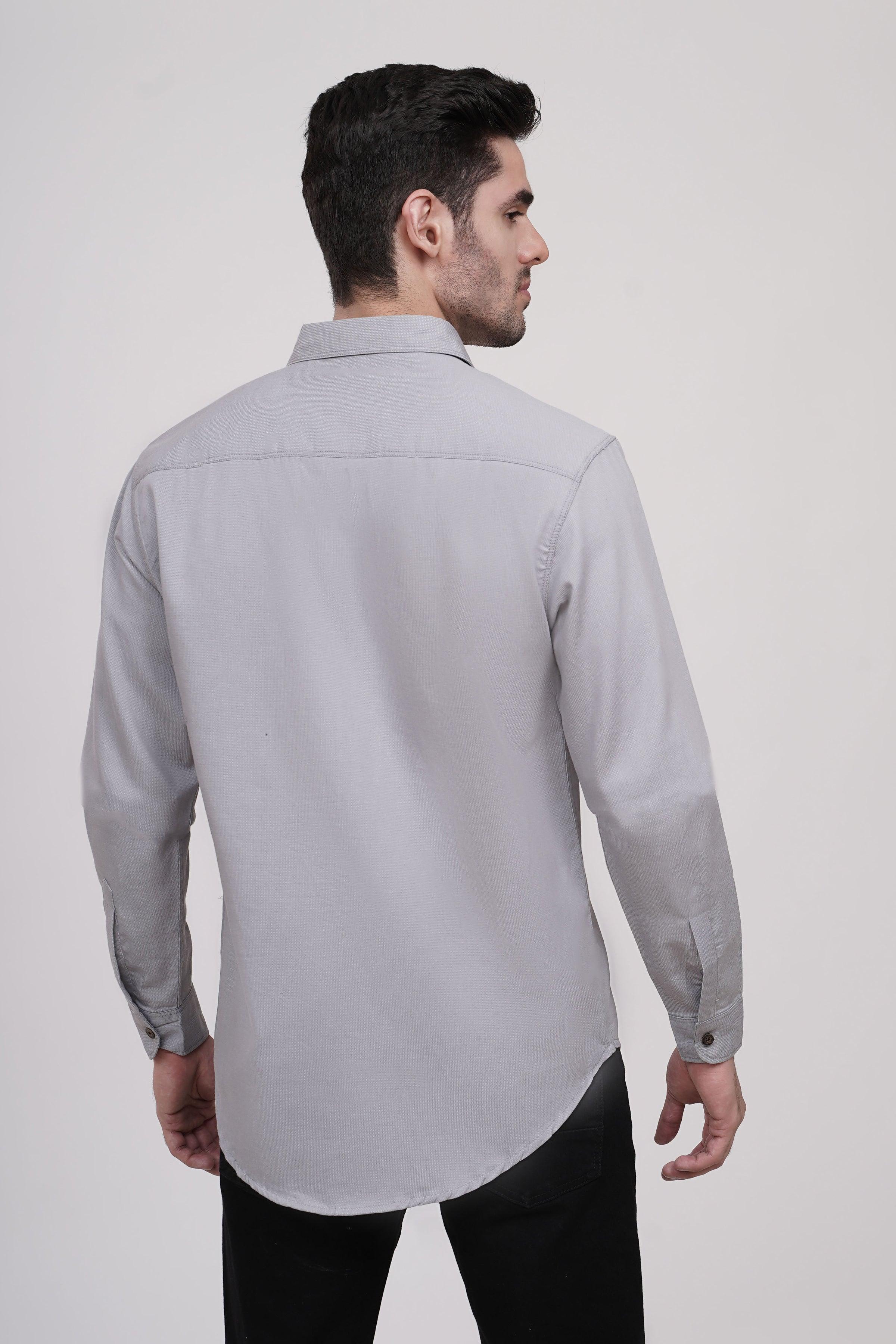 CASUAL SHIRT ASH GREY at Charcoal Clothing