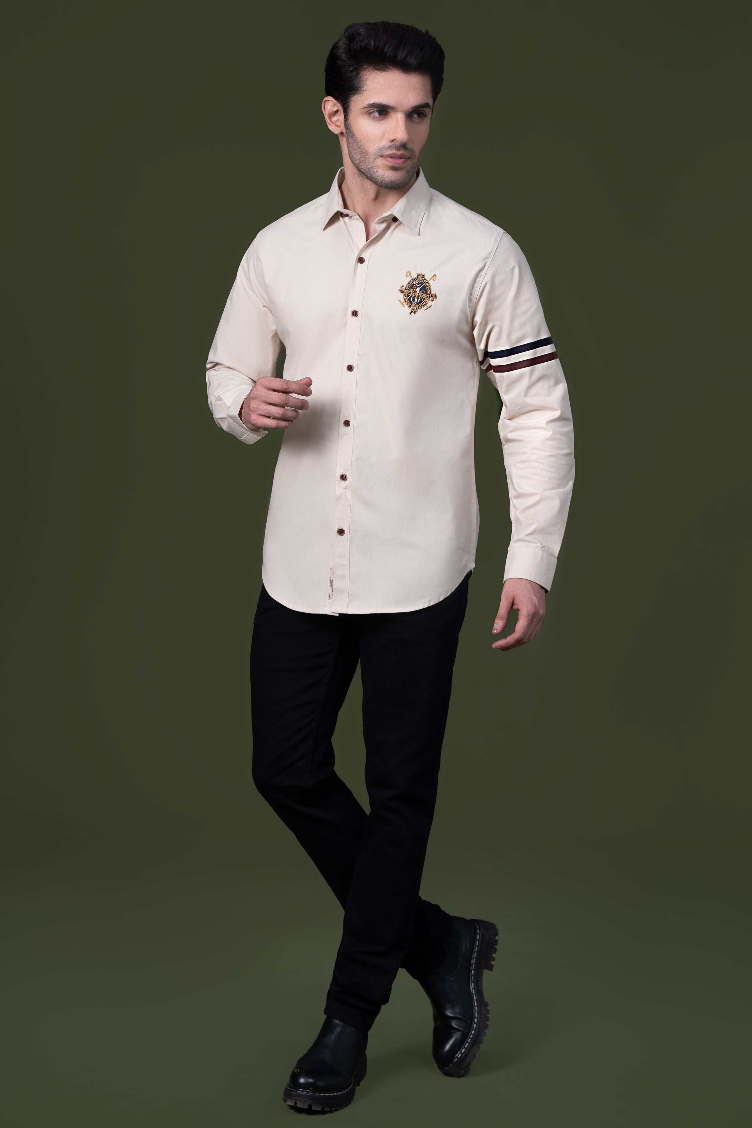 CASUAL SHIRT BEIGE at Charcoal Clothing