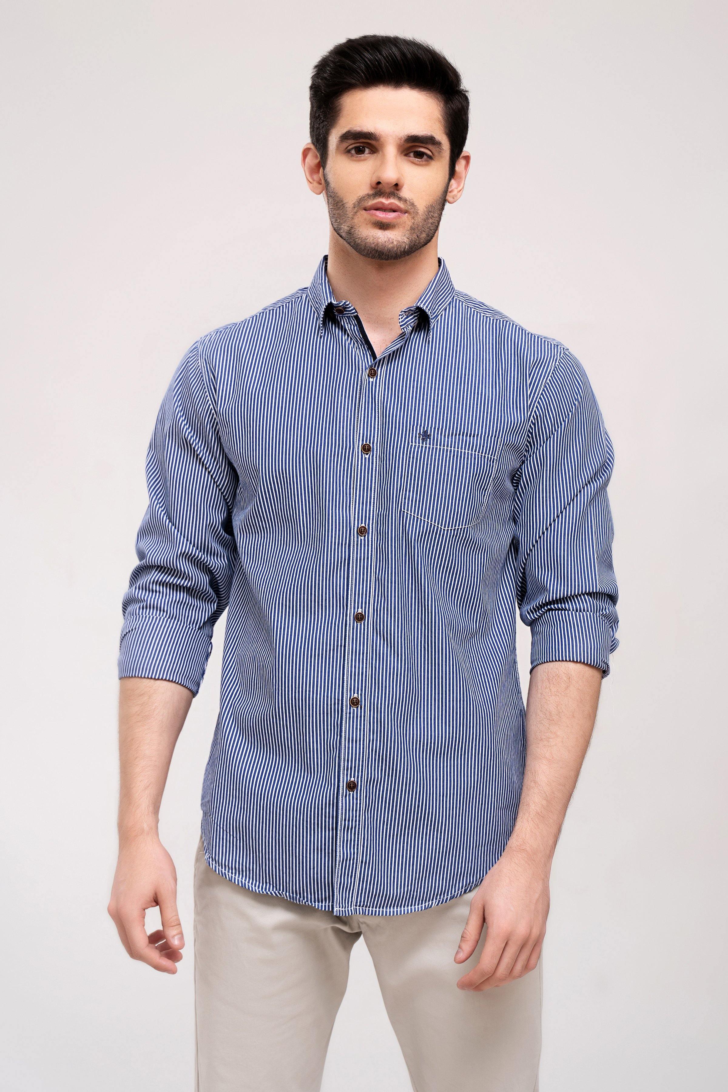 CASUAL SHIRT BLUE at Charcoal Clothing