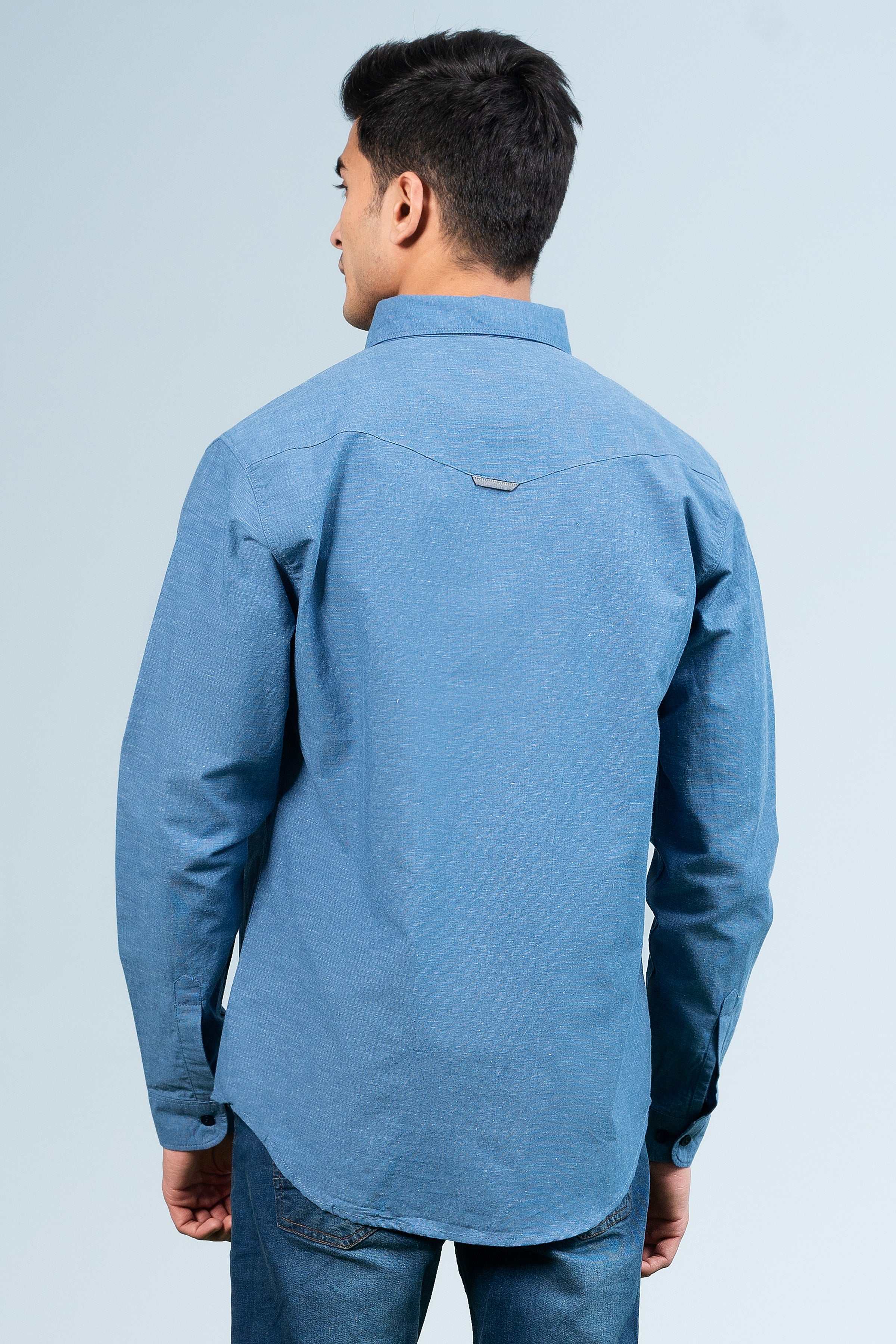 CASUAL SHIRT BLUE at Charcoal Clothing