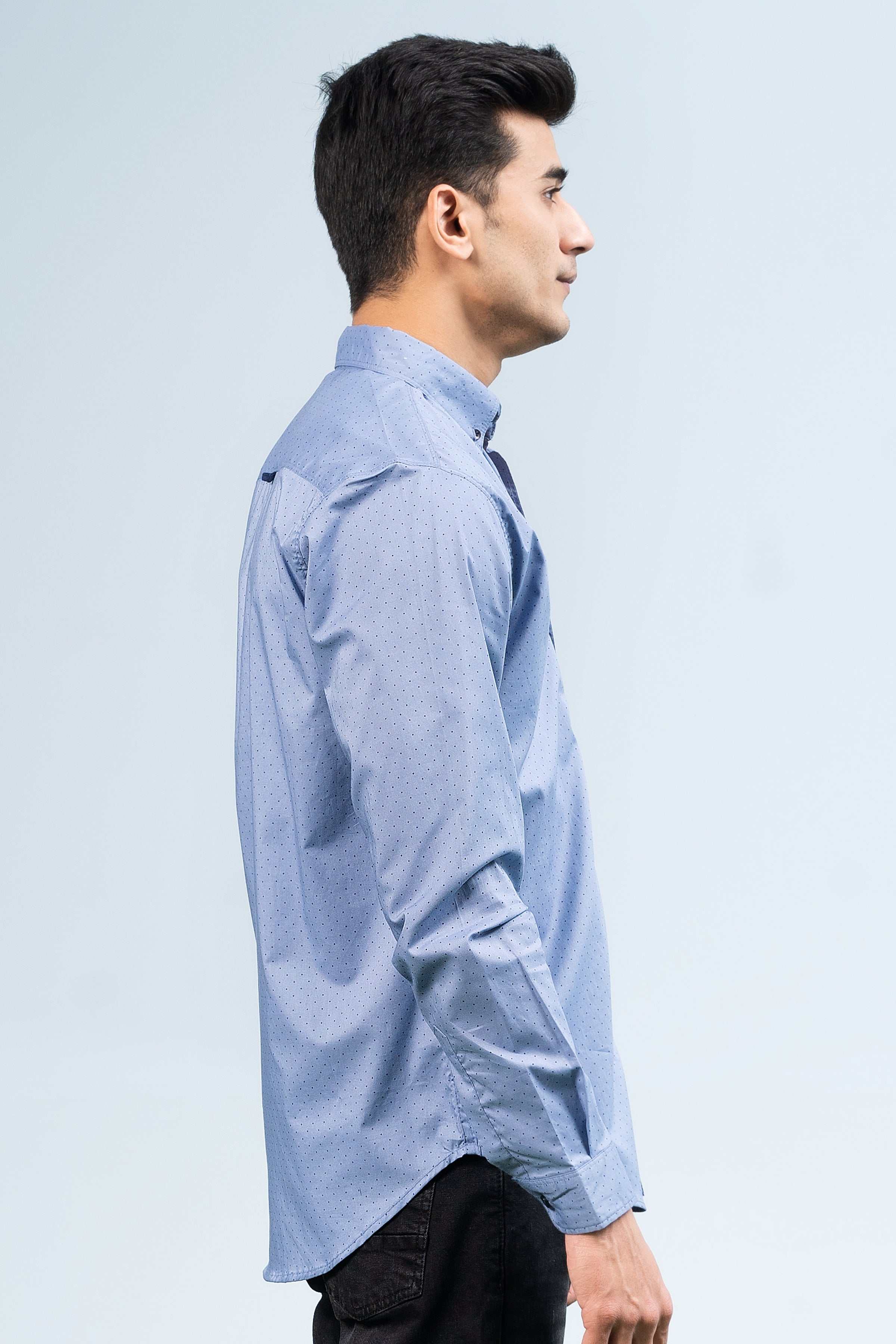 CASUAL SHIRT BLUE at Charcoal Clothing