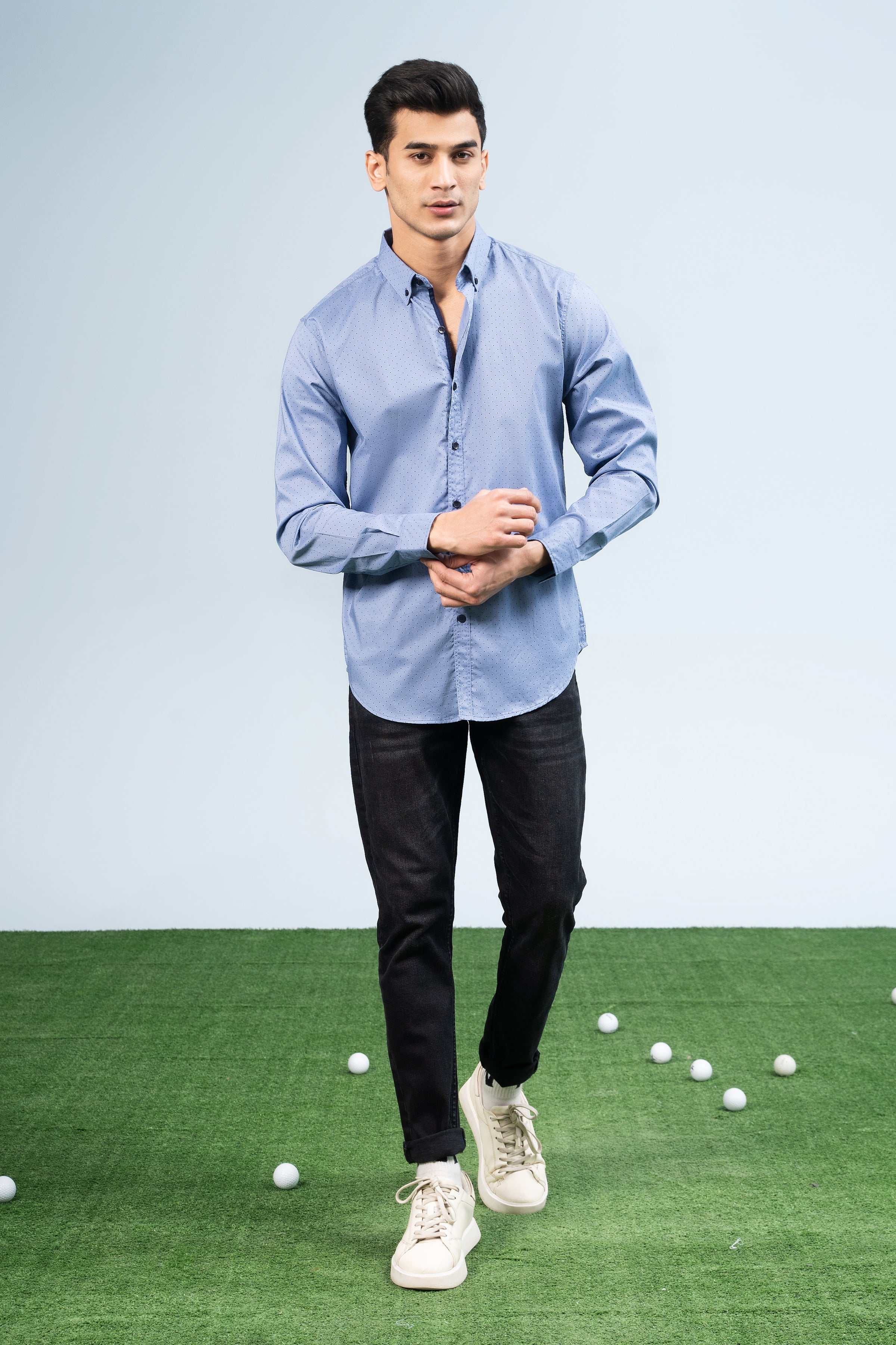 CASUAL SHIRT BLUE at Charcoal Clothing