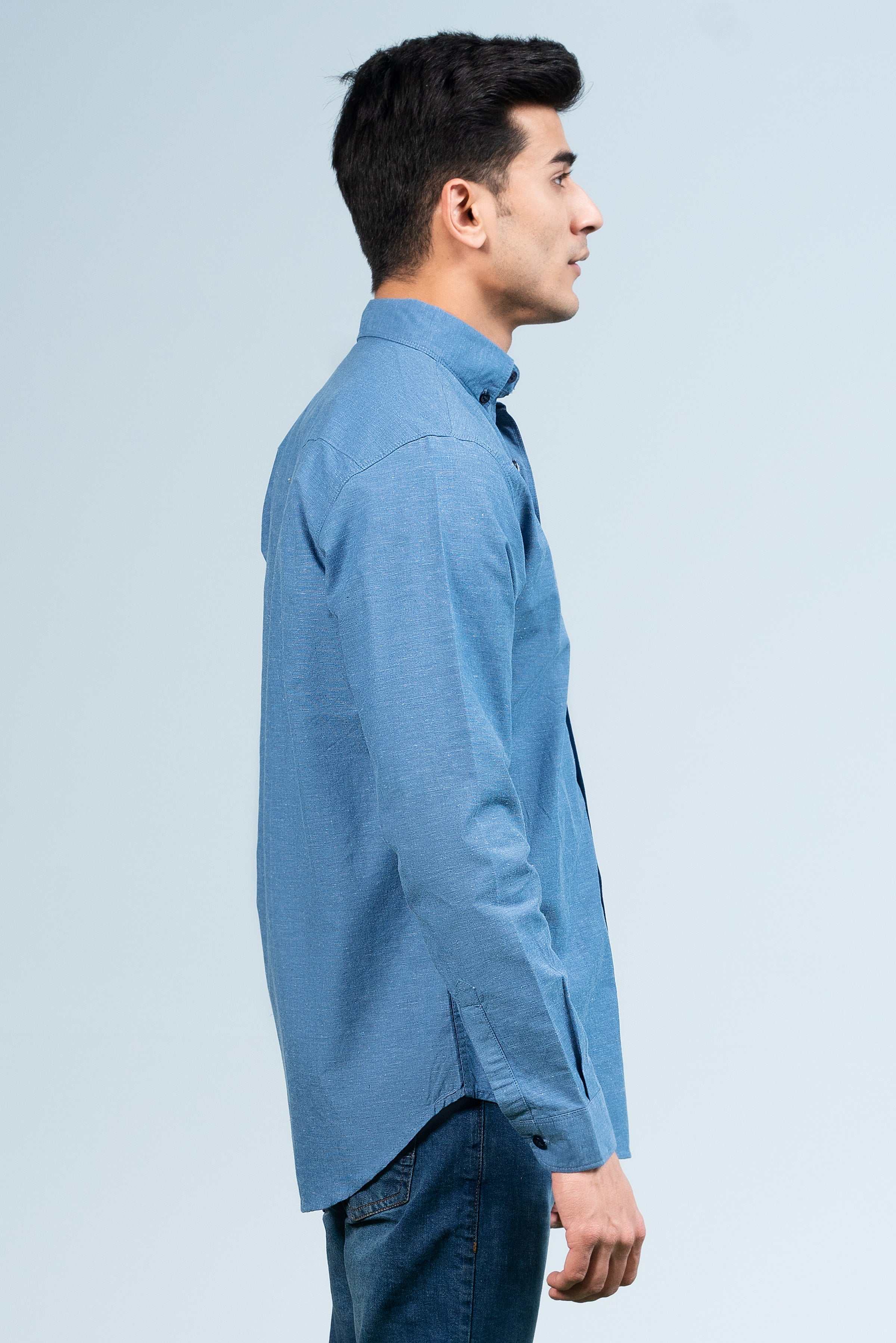 CASUAL SHIRT BLUE at Charcoal Clothing