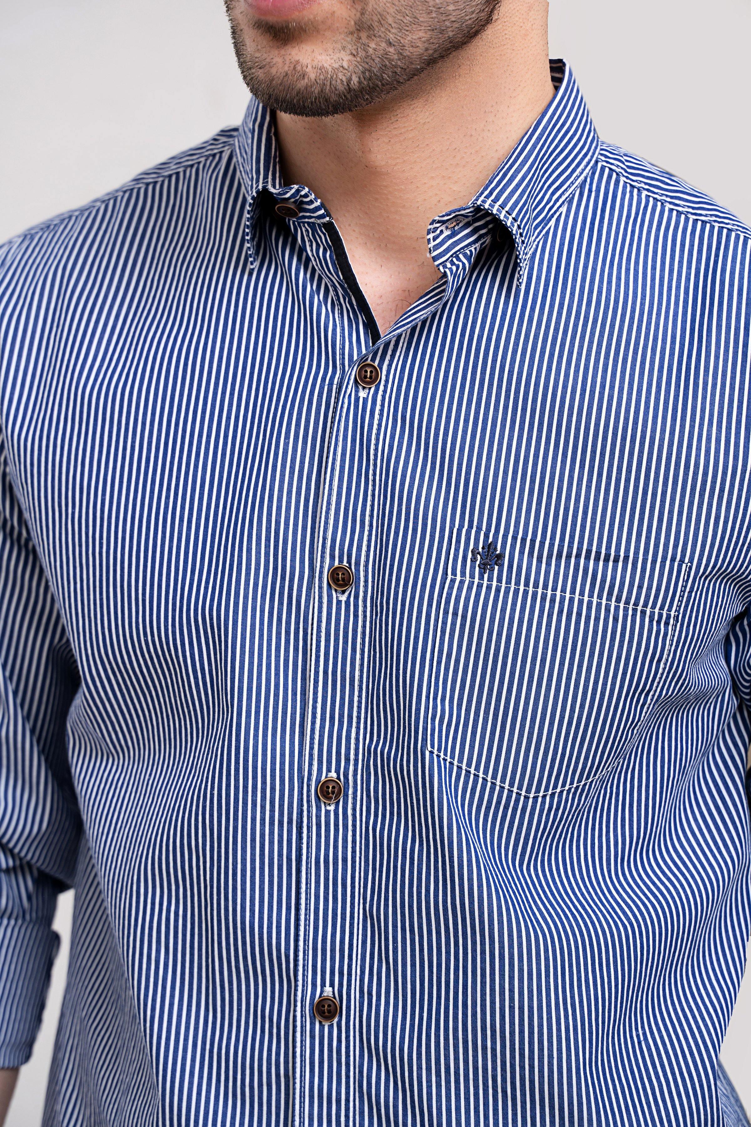 CASUAL SHIRT BLUE at Charcoal Clothing