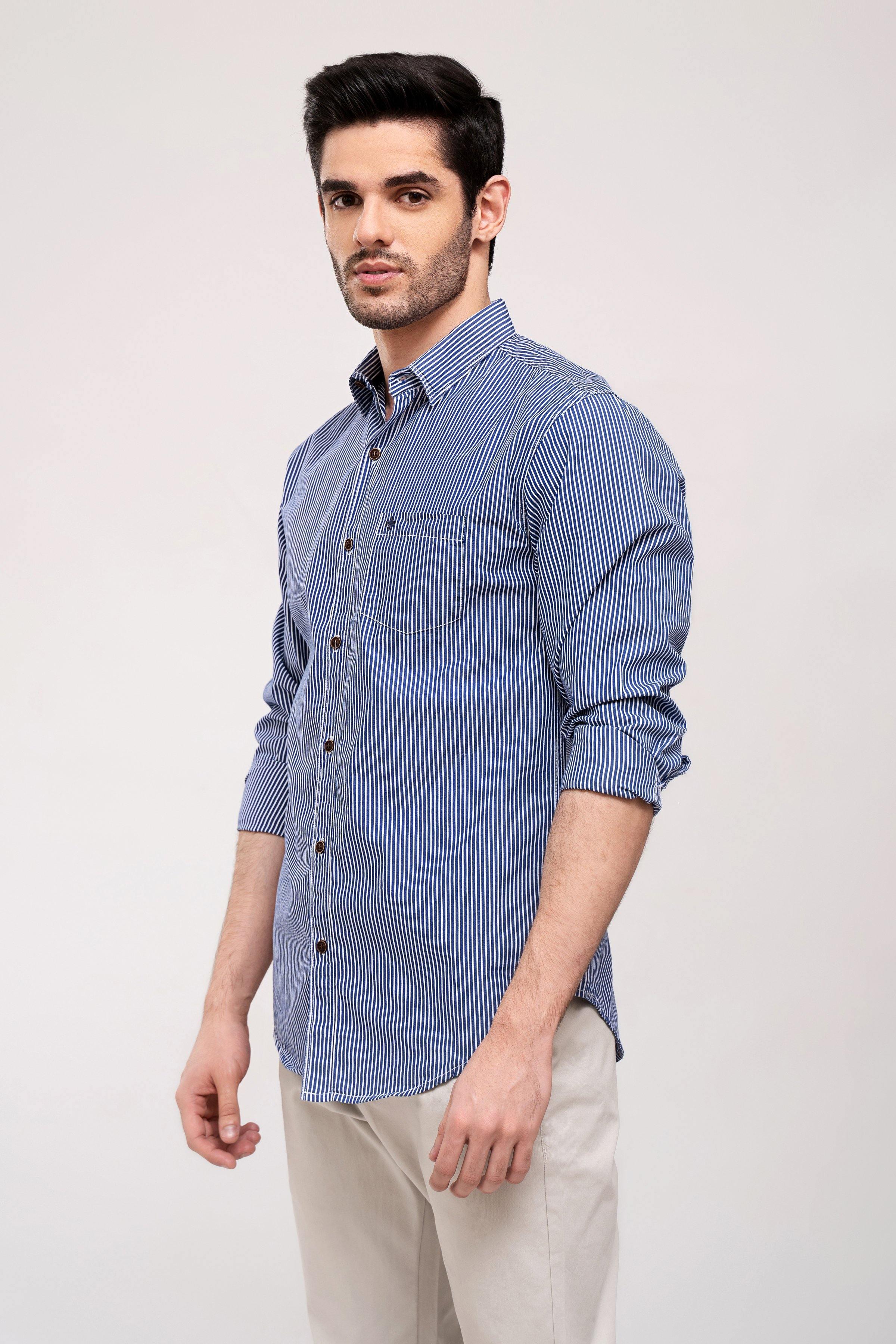 CASUAL SHIRT BLUE at Charcoal Clothing