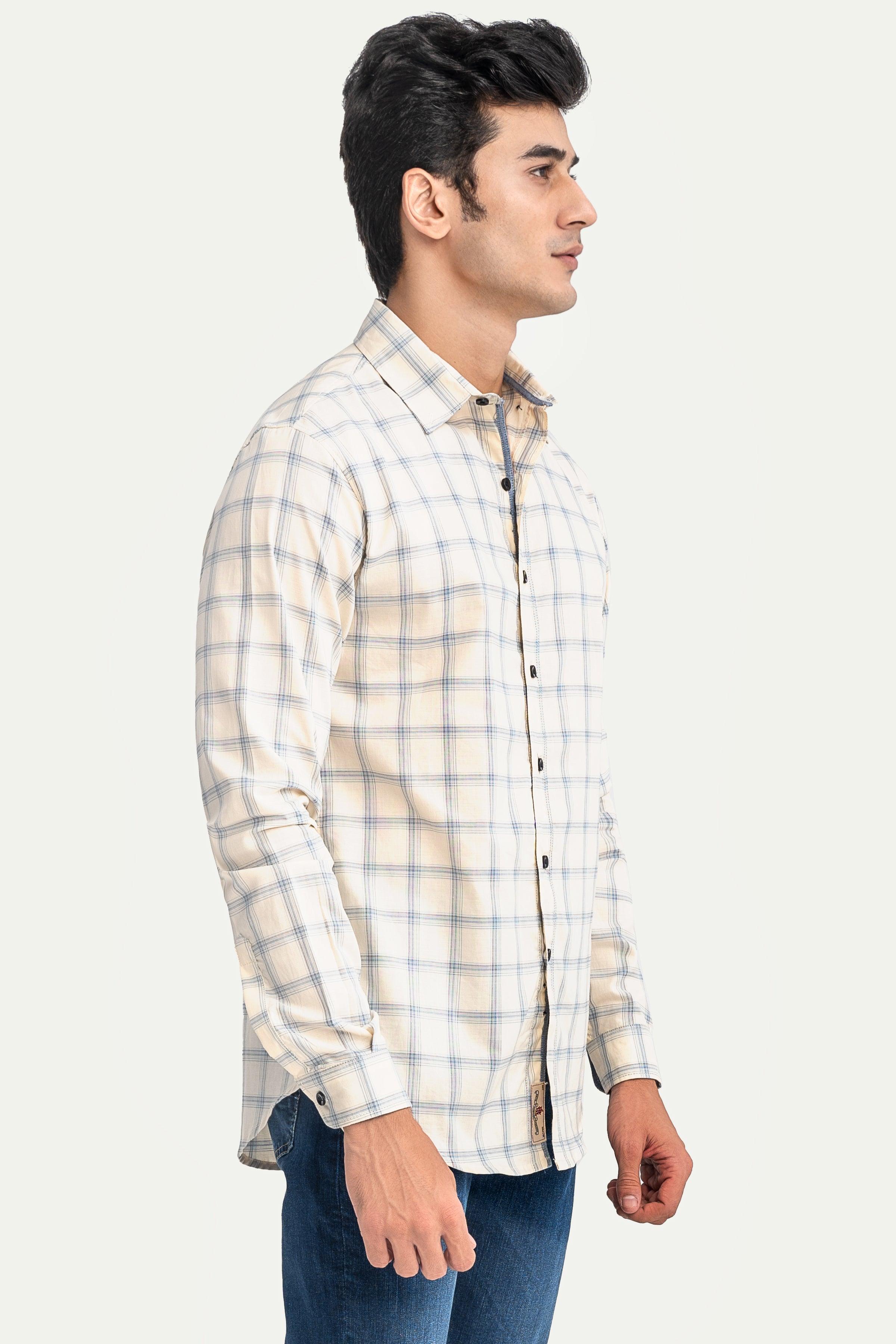 CASUAL SHIRT CHAMBRAY BLUE at Charcoal Clothing