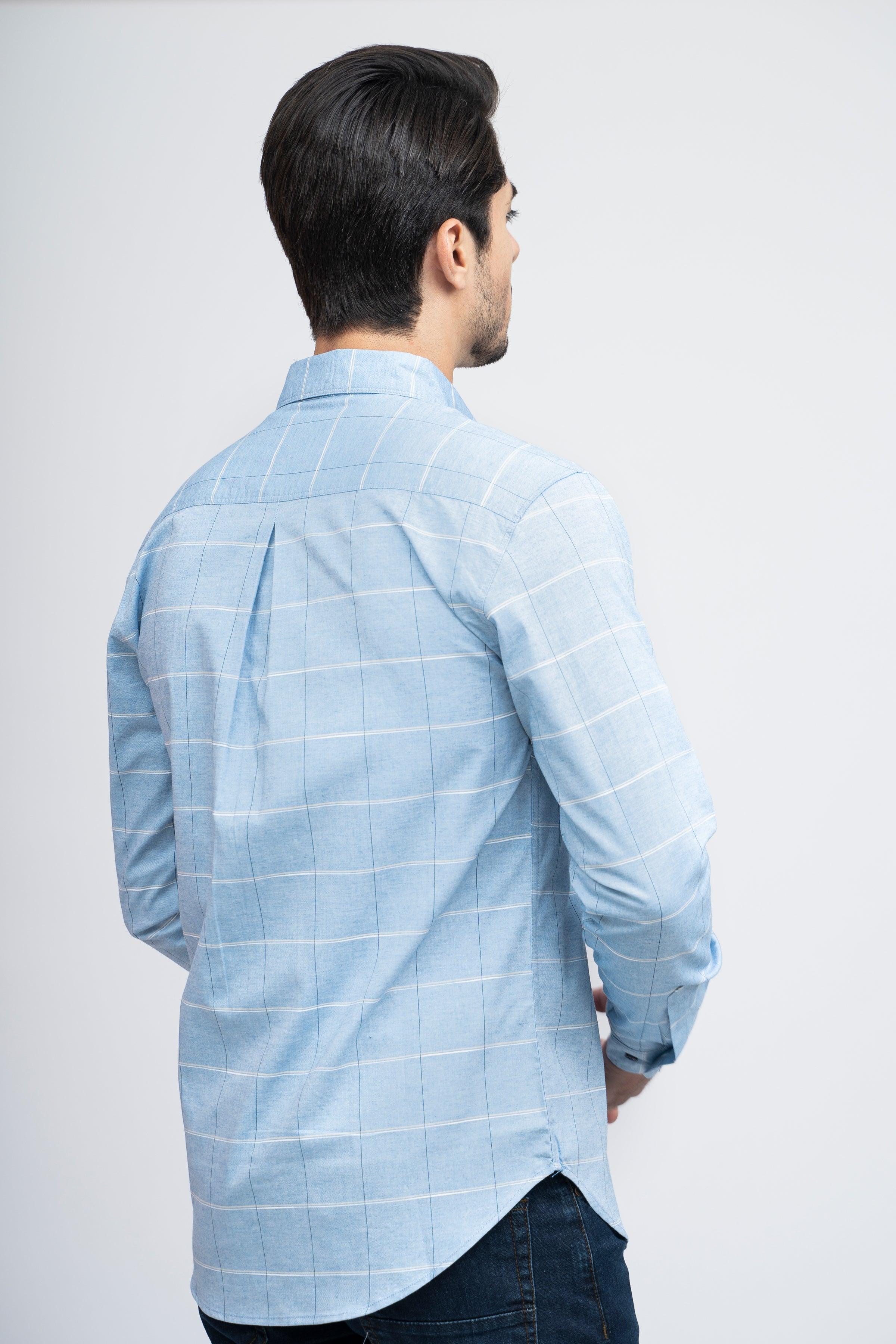 CASUAL SHIRT F/S SKY BLUE at Charcoal Clothing